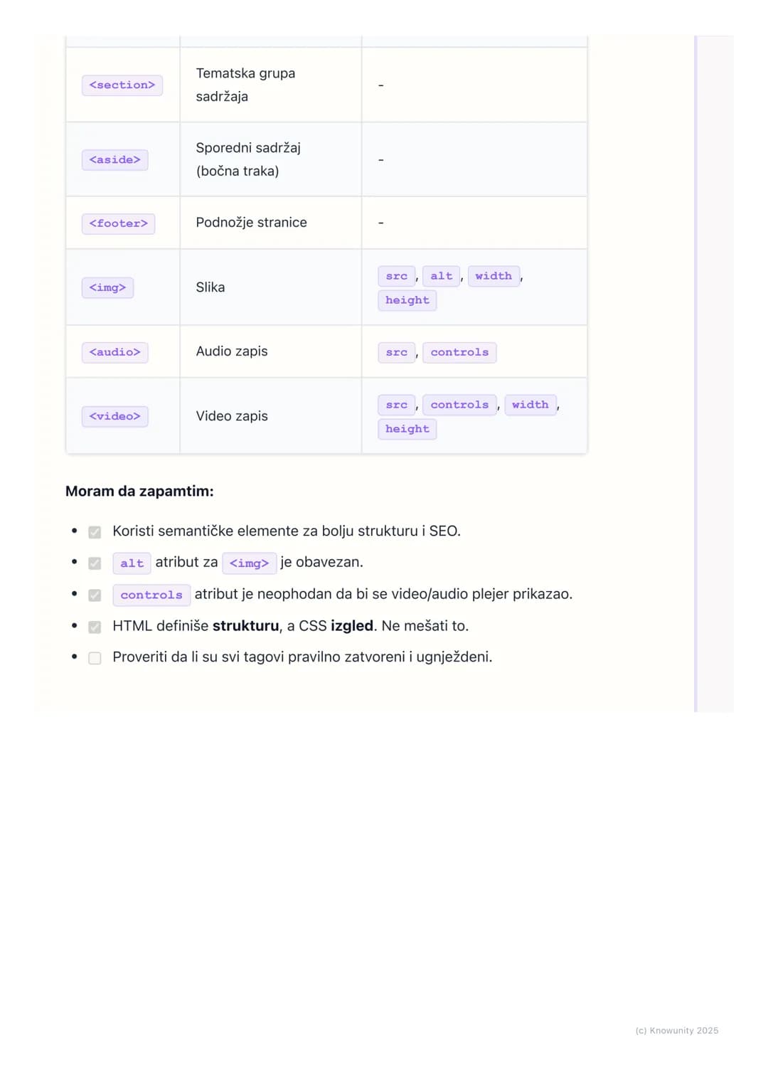 # HTML - struktura veb stranice

HTML - struktura veb stranice

Uvod u napredniju strukturu

HTML (HyperText Markup Language) je osnova svak