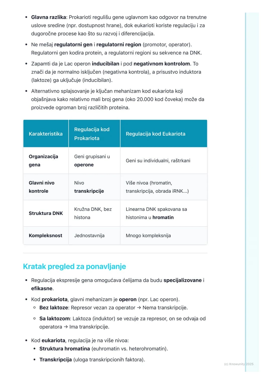 # Regulacija ekspresije gena

Uvod i značaj regulacije

Sve ćelije u jednom višećelijskom organizmu (npr. u našem telu) imaju potpuno
istu D