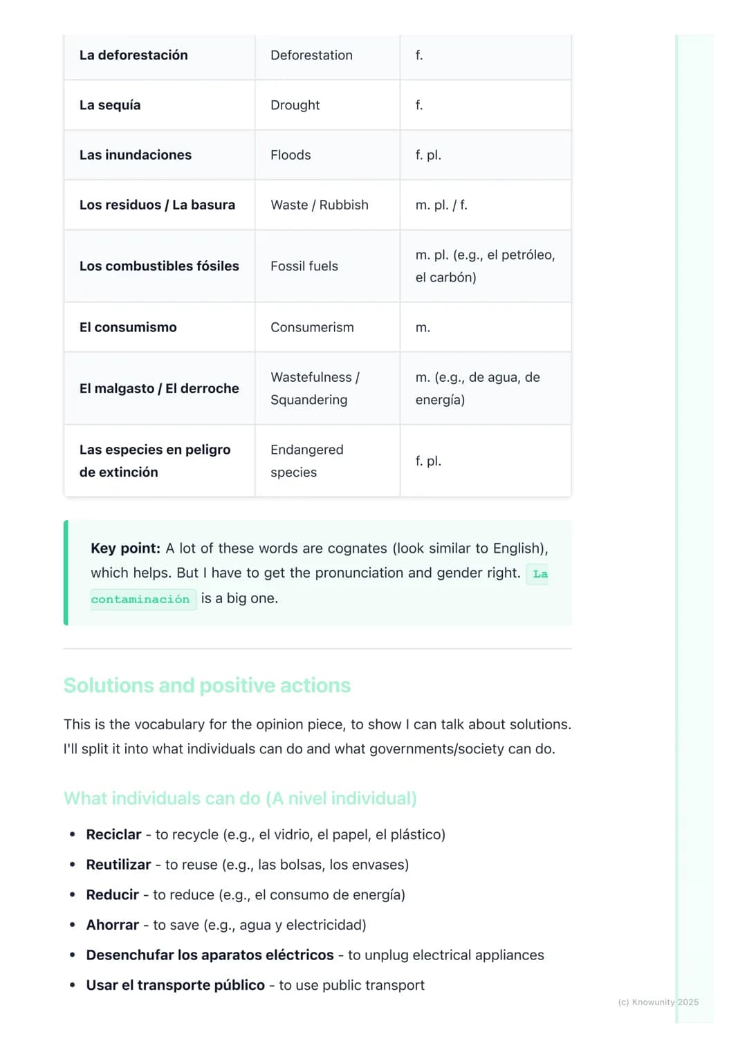 # Environment, Climate Change,
and Global Issues

Introduction to environmental vocabulary

This is a huge topic for the Leaving Cert, comes