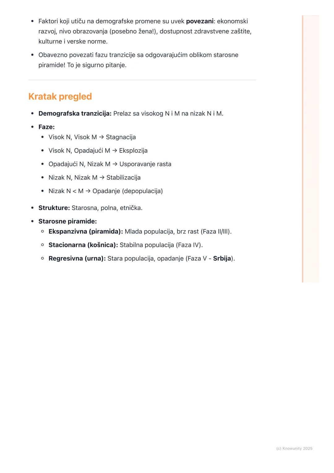# Demografska tranzicija i
struktura stanovništva

Demografska tranzicija

Demografska tranzicija je model koji opisuje istorijske promene u