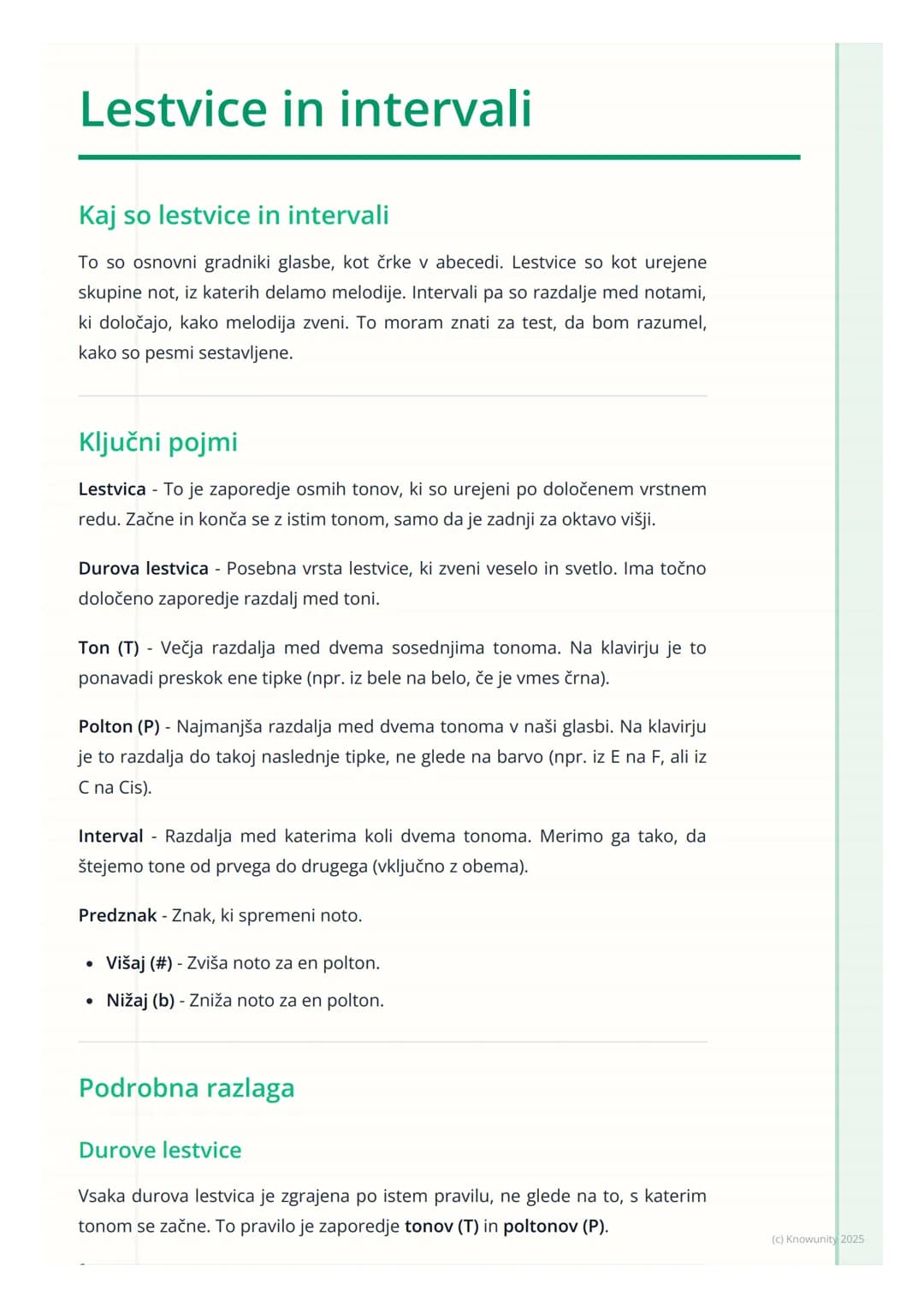 # Lestvice in intervali

Kaj so lestvice in intervali

To so osnovni gradniki glasbe, kot črke v abecedi. Lestvice so kot urejene
skupine no