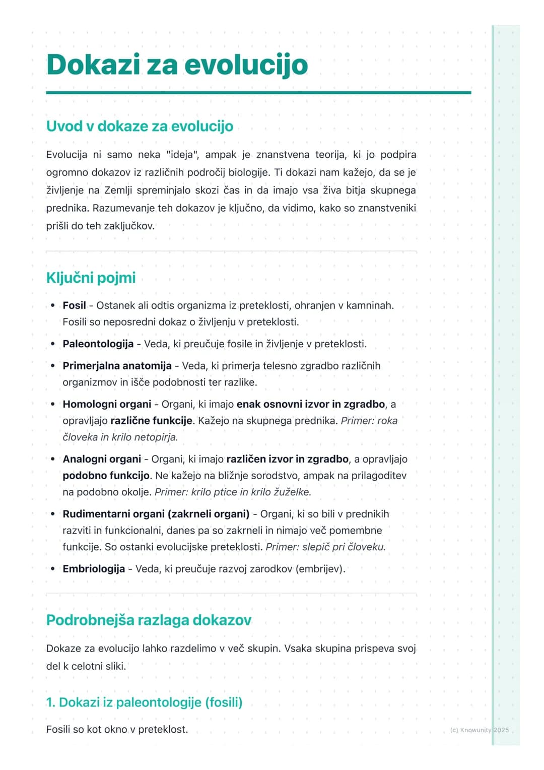 # Dokazi za evolucijo

Uvod v dokaze za evolucijo

Evolucija ni samo neka "ideja", ampak je znanstvena teorija, ki jo podpira
ogromno dokazo