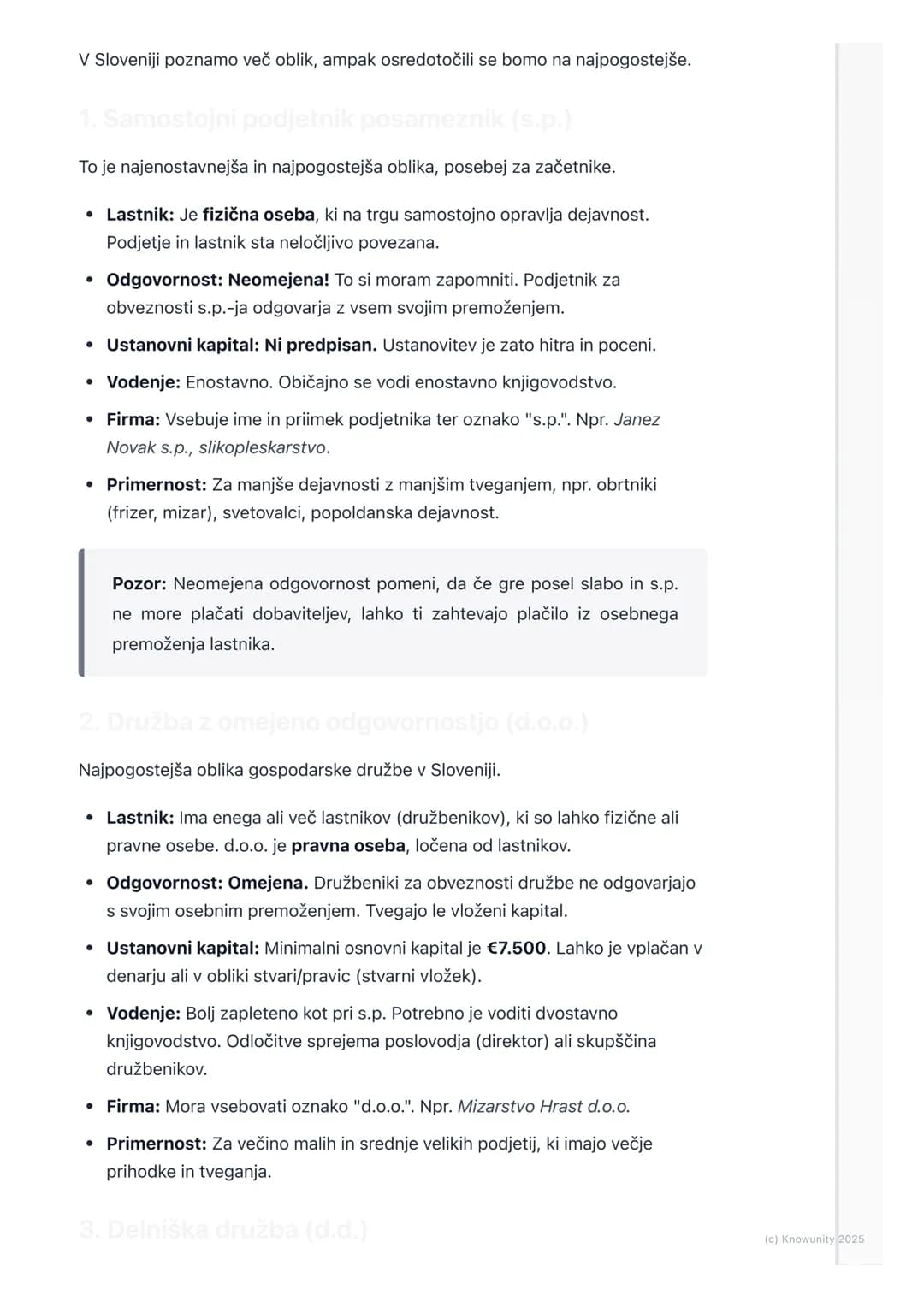 # Oblike podjetij

Pregled pravnoorganizacijskih oblik
podjetij

Ko se nekdo odloči za podjetniško pot, je ena prvih in najpomembnejših
odlo