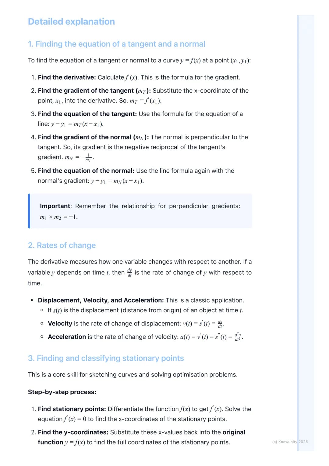 # Applications of Differentiation

An overview of applications

Differentiation isn't just about finding the derivative of a function. It's 
