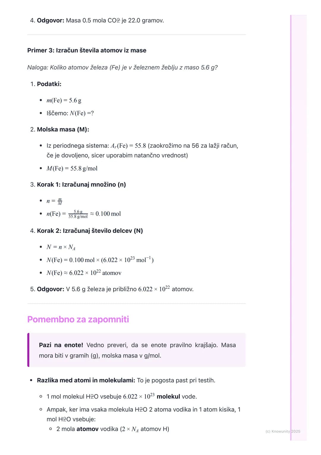 # Množina snovi in mol

Uvod v množino snovi

Atomi in molekule so izjemno majhni in jih je nemogoče šteti posamično. V
kemiji delamo z ogro