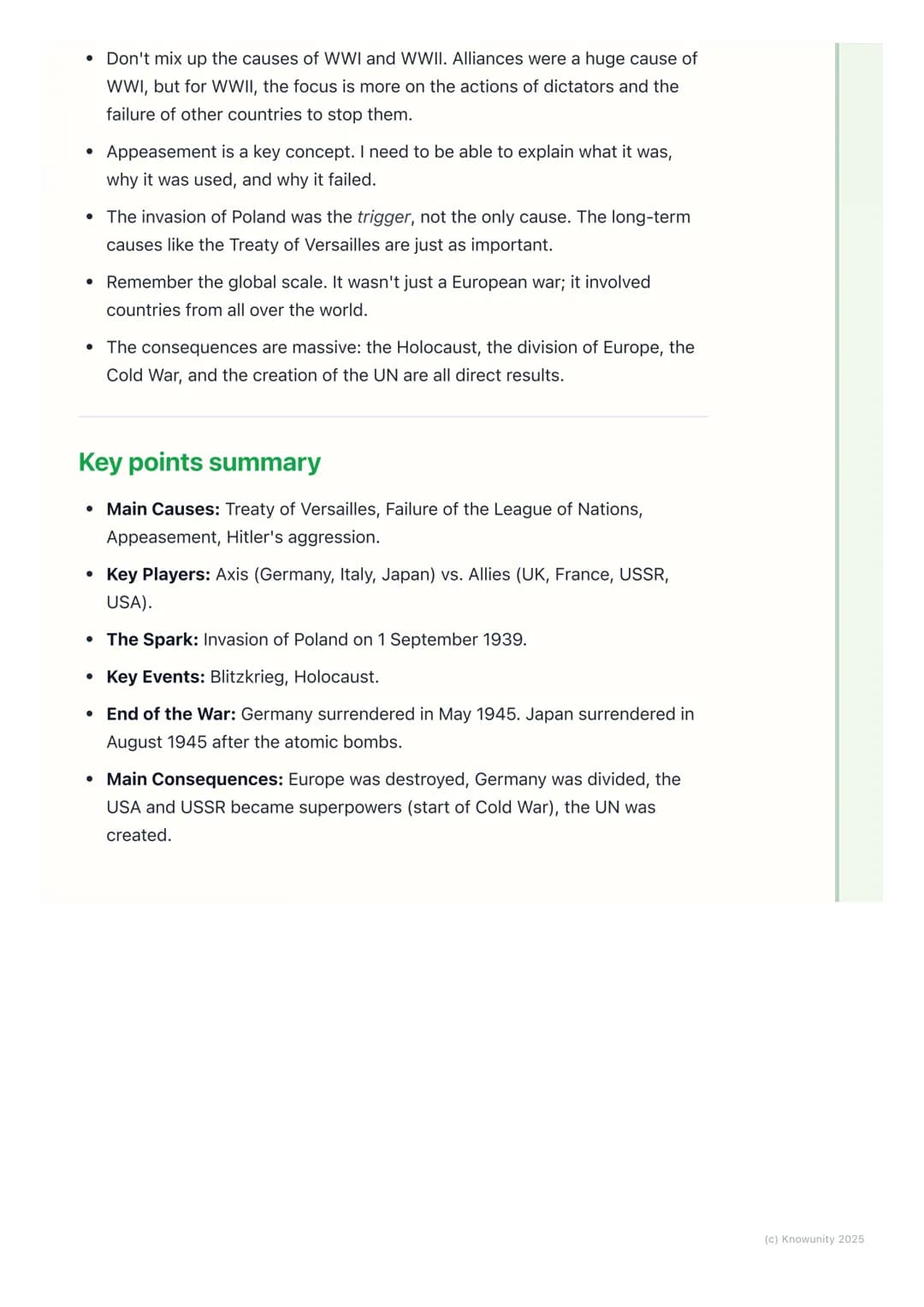 # Causes and Consequences of
# World War II

## A quick introduction to the war

The Second World War (WWII) was a massive global conflict t