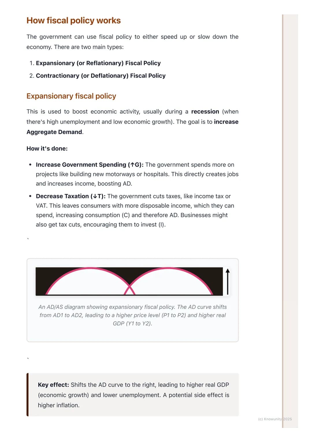 # Fiscal Policy

What is fiscal policy?

Fiscal policy is the use of government spending (G) and taxation (T) to
influence the economy. It's