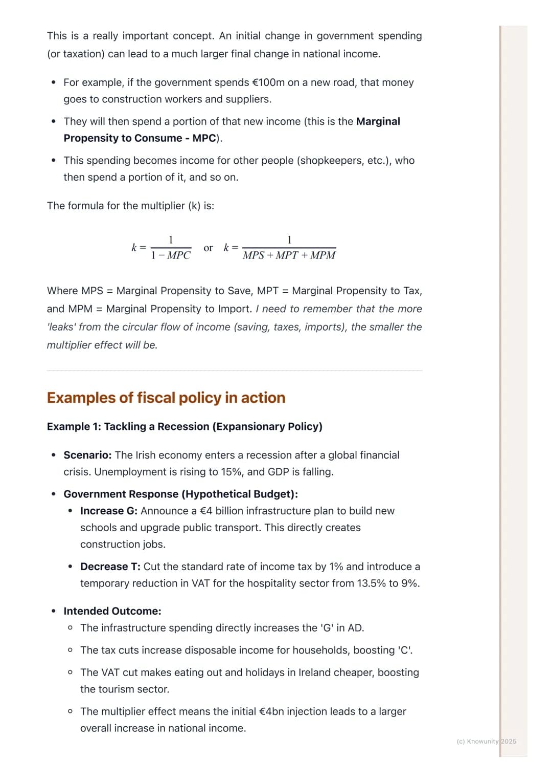 # Fiscal Policy

What is fiscal policy?

Fiscal policy is the use of government spending (G) and taxation (T) to
influence the economy. It's