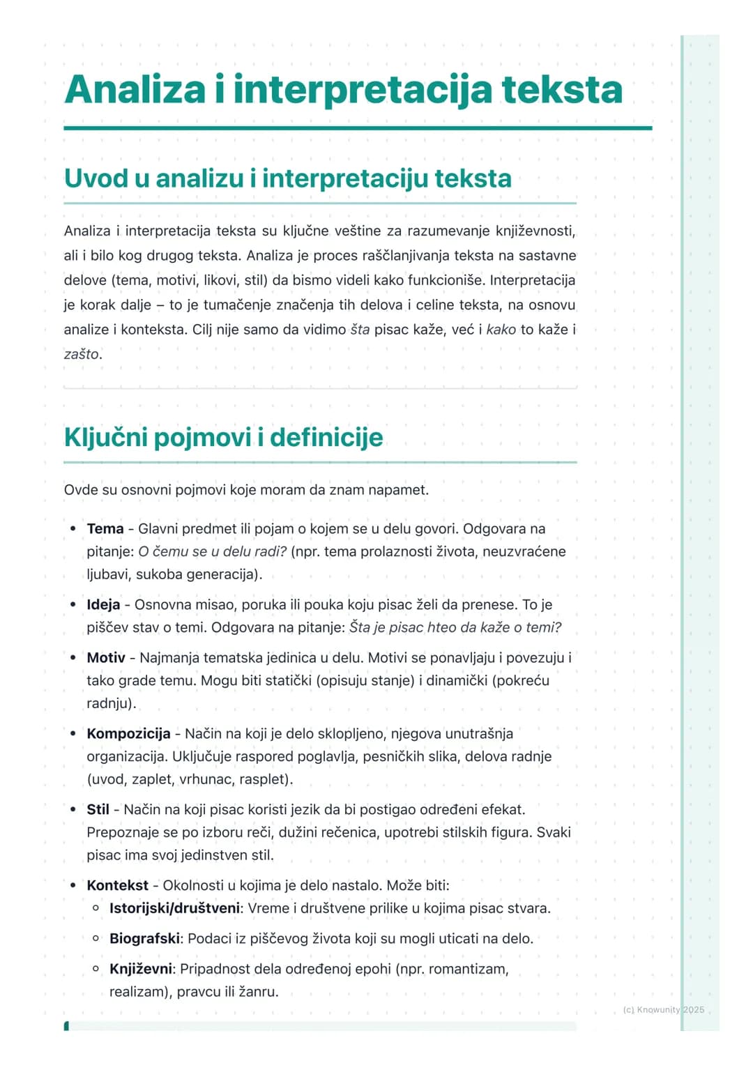 # Analiza i interpretacija teksta

## Uvod u analizu i interpretaciju teksta

Analiza i interpretacija teksta su ključne veštine za razumeva