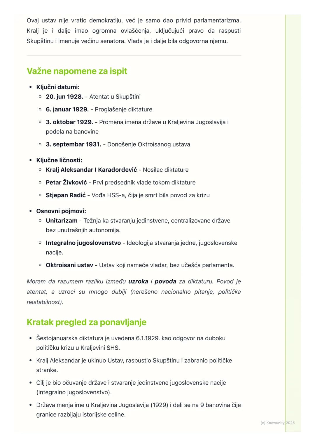 # Šestojanuarska diktatura i
unitarizam

Uvod u krizu parlamentarizma i uzroci diktature

Kraljevina SHS je od samog početka bila opterećena
