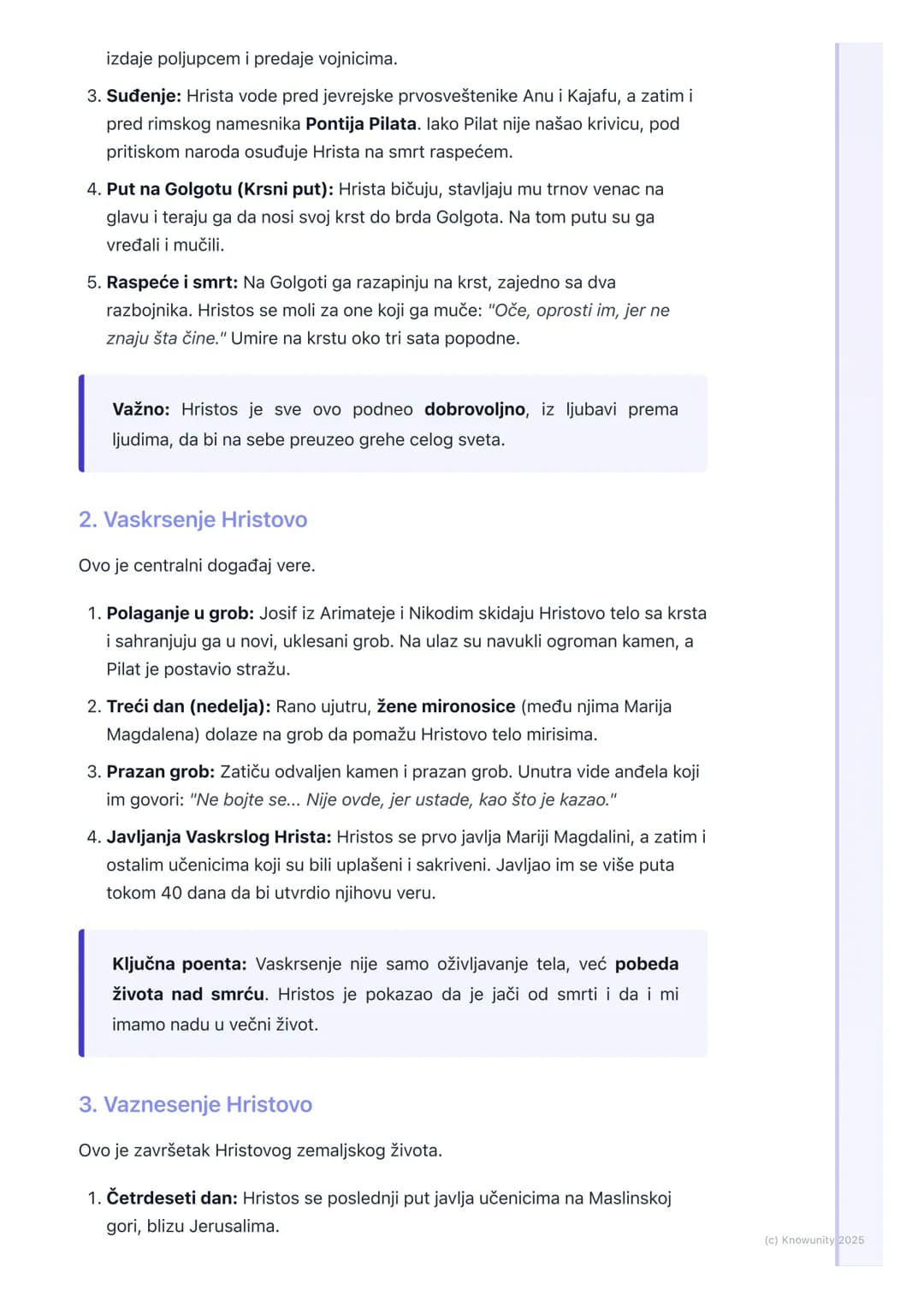 # Stradanje, Vaskrsenje i
Vaznesenje Hristovo

Uvod u temu

Ovo su najvažniji događaji u životu Isusa Hrista i u celom hrišćanstvu.
Stradanj