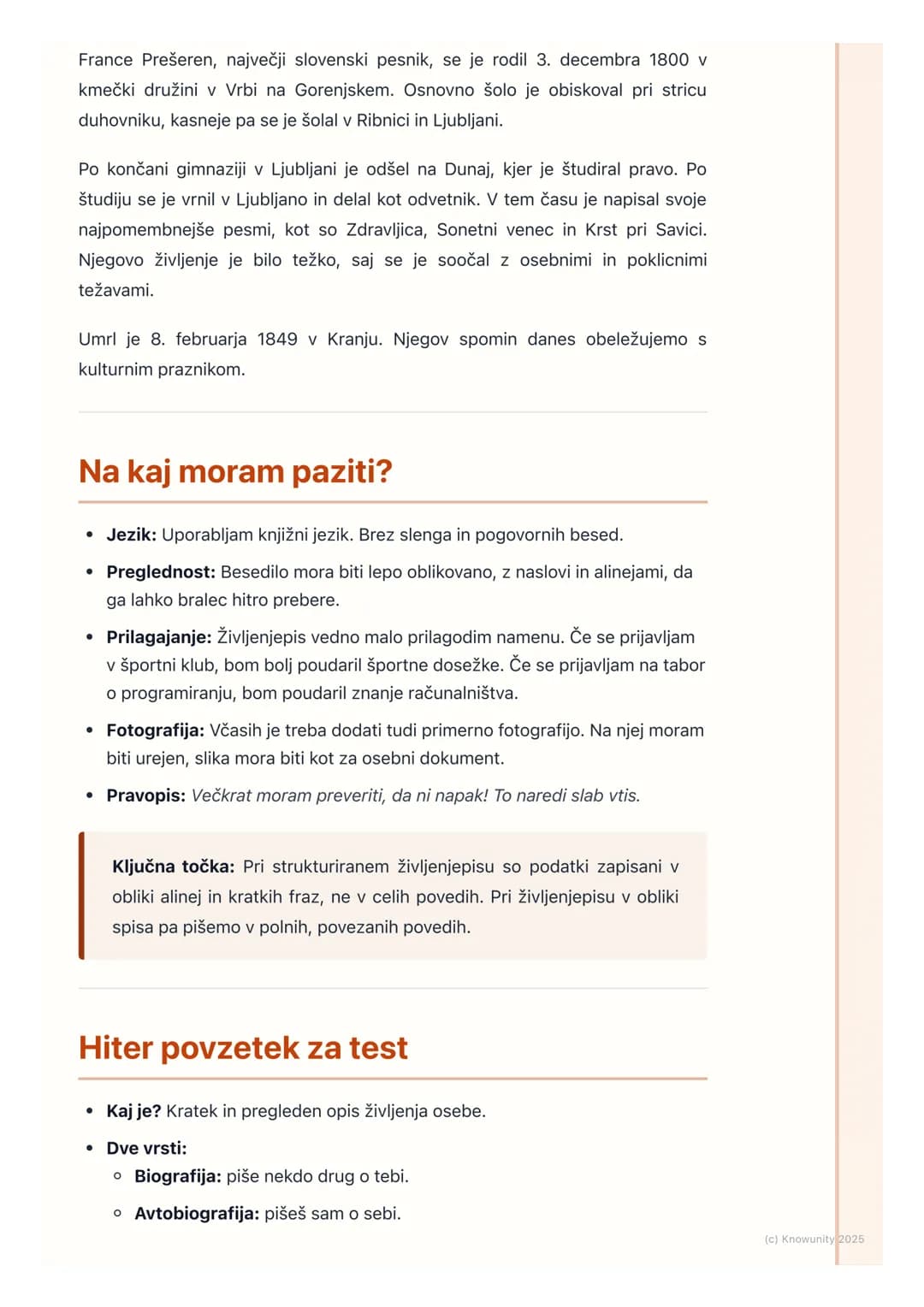 # Življenjepis

Kaj je življenjepis?

Življenjepis je besedilo, v katerem so na kratko in pregledno predstavljeni
najpomembnejši podatki o ž
