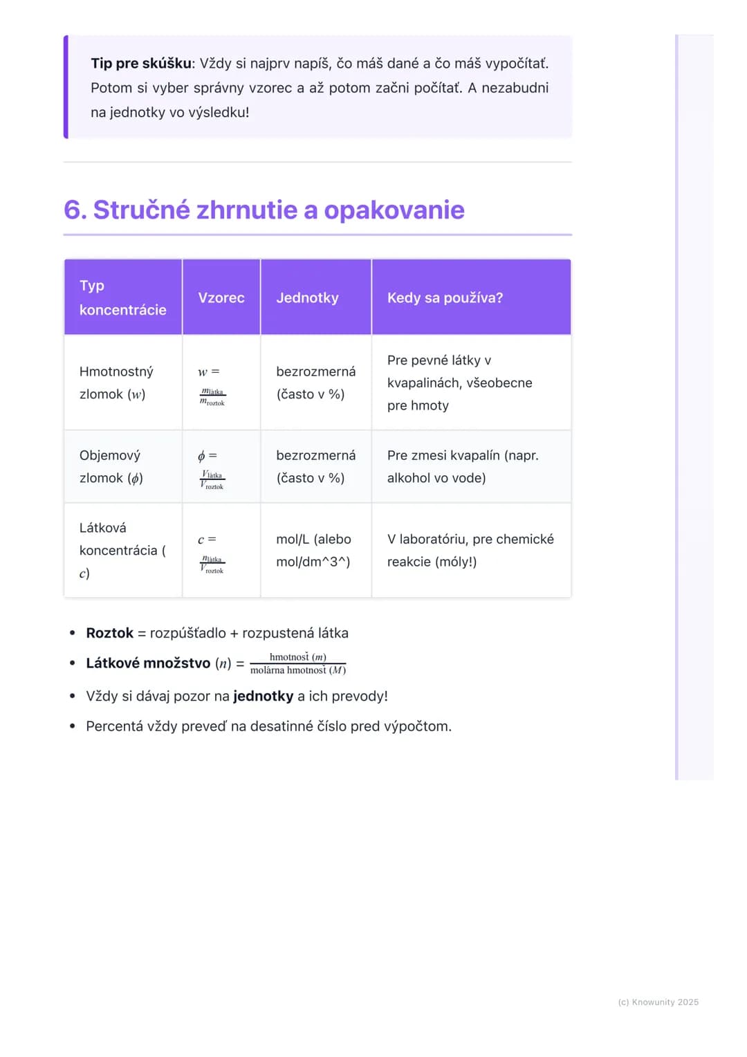 # Koncentrácia roztokov

## 1. Úvod do koncentrácie roztokov

Koncentrácia roztokov je super dôležitá téma v chémii, lebo nám hovorí, koľko
