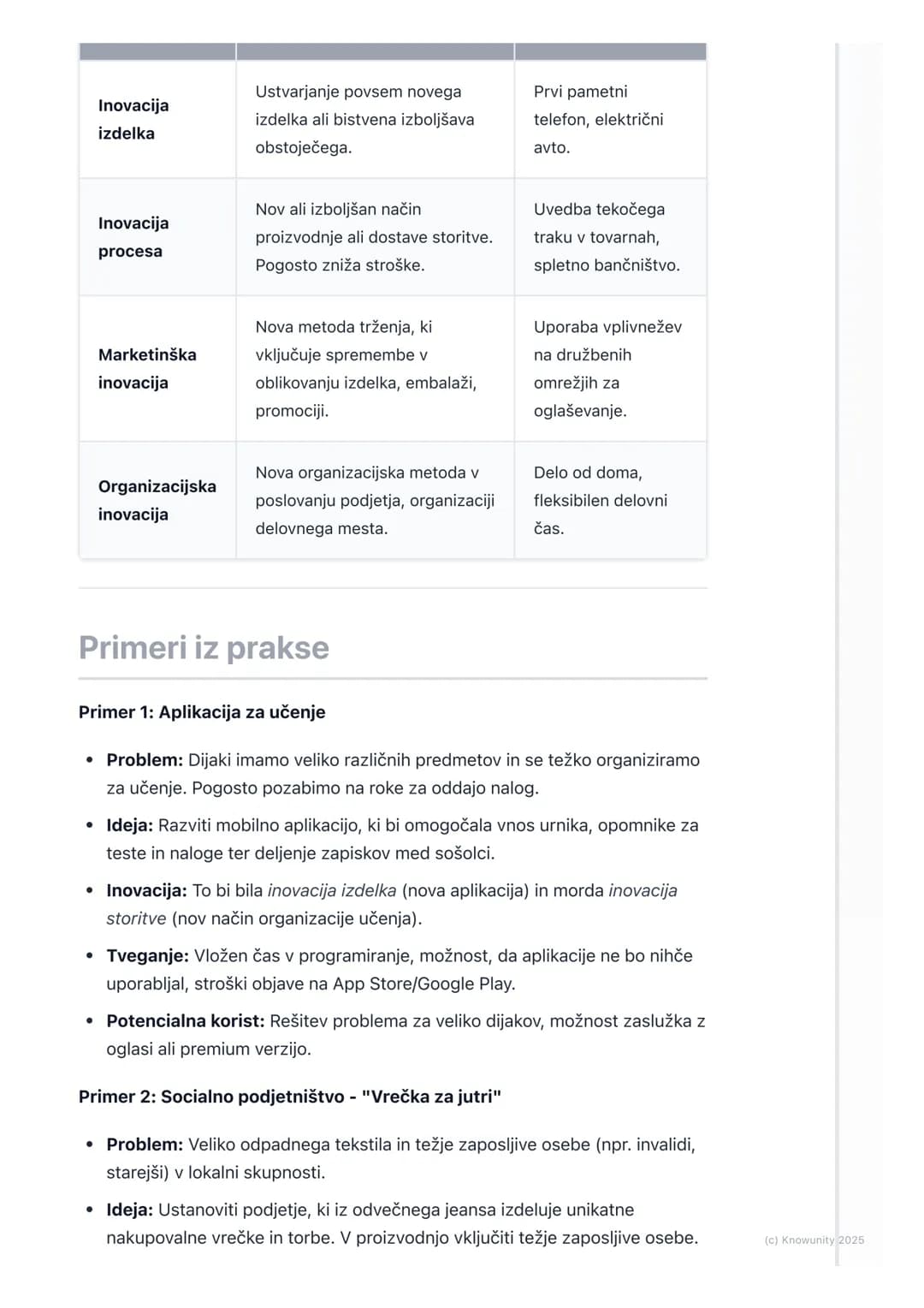 # Podjetništvo in inovacije

## Uvod v podjetništvo in inovacije

Podjetništvo je proces ustvarjanja nečesa novega, kar ima vrednost, pri če