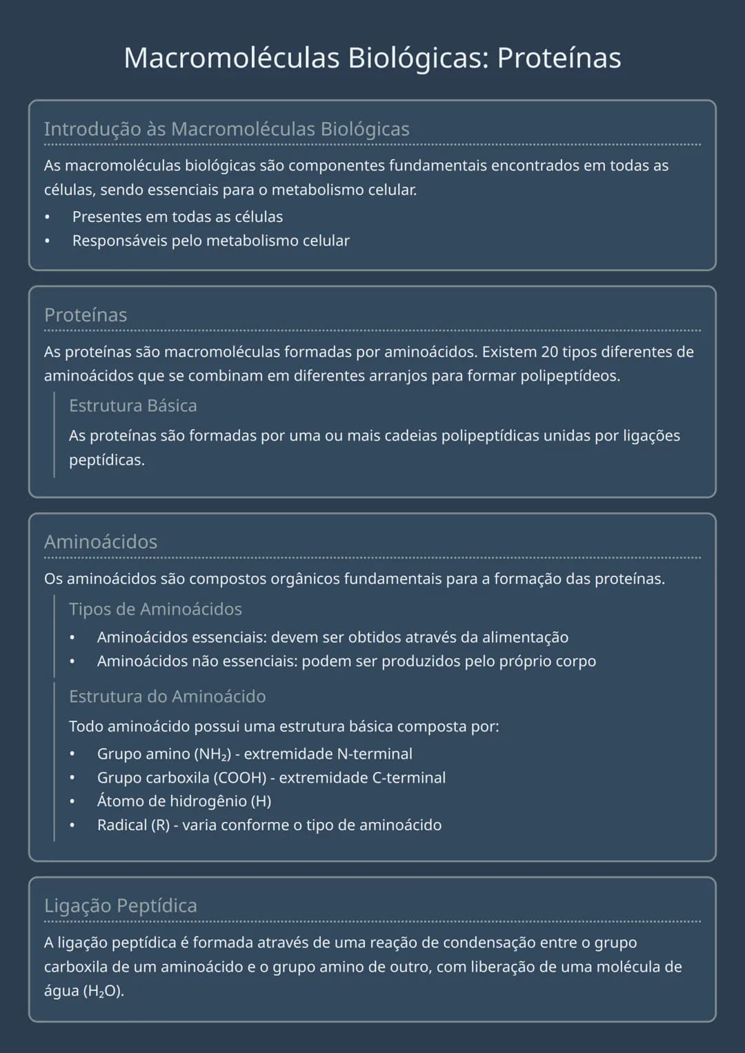 # Macromoléculas Biológicas: Proteínas

Introdução às Macromoléculas Biológicas

As macromoléculas biológicas são componentes fundamentais e