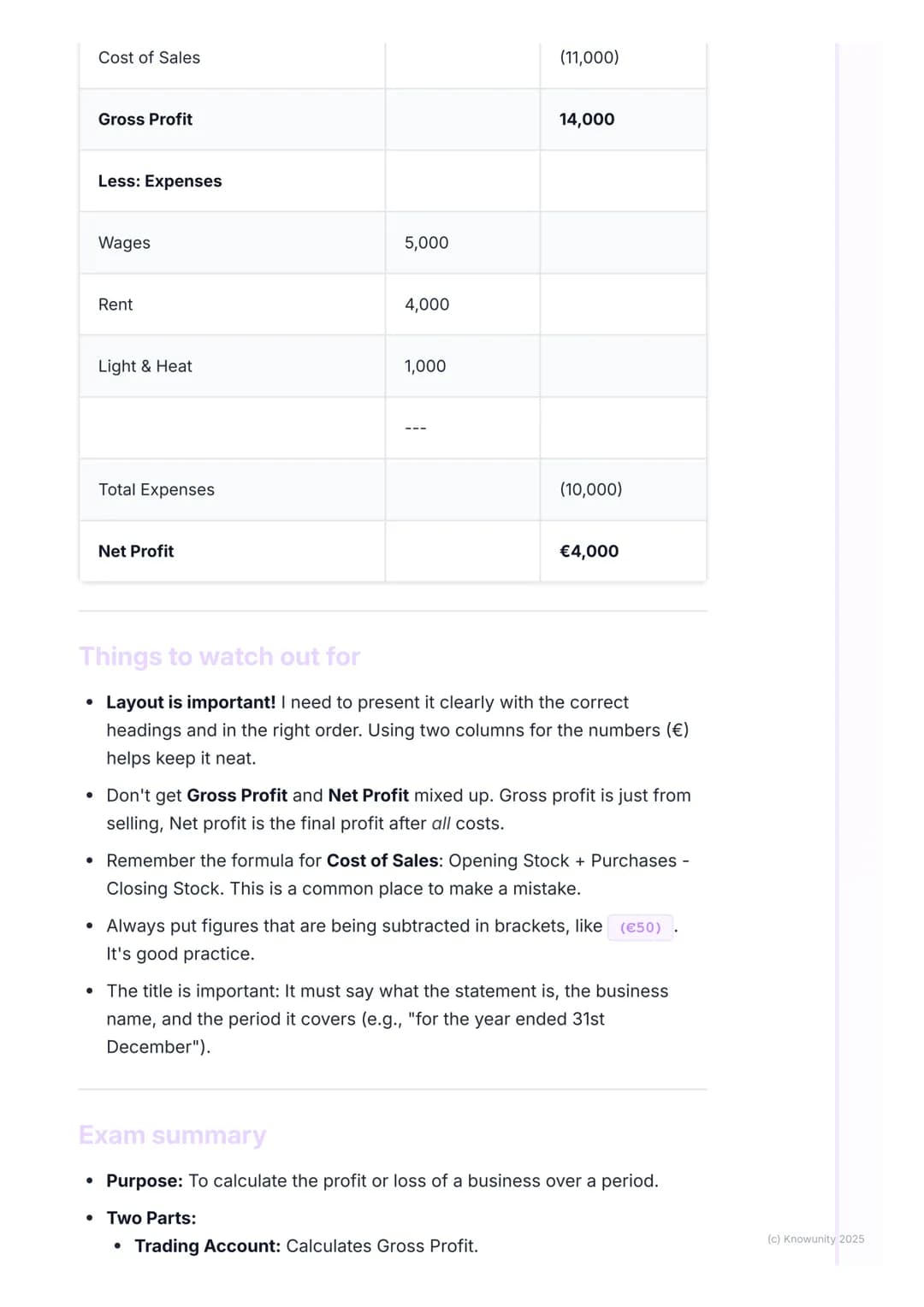 # The Income Statement
(Trading and Profit & Loss
Account)

What is an income statement?

An Income Statement is a financial report that sho
