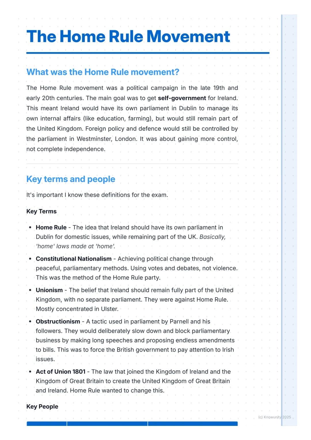 # The Home Rule Movement

What was the Home Rule movement?

The Home Rule movement was a political campaign in the late 19th and
early 20th 