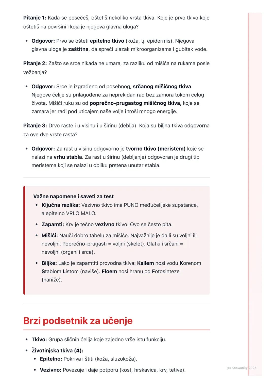 # Tkiva

## Uvod u tkiva

Tkiva su grupe ćelija koje su slične po obliku, funkciji i poreklu. One rade
zajedno kao tim da bi obavile određen