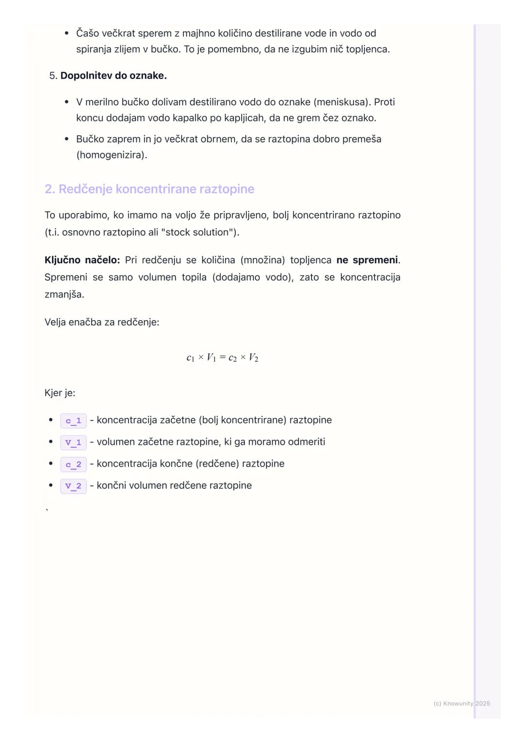 # Priprava in redčenje raztopin

Osnove priprave in redčenja raztopin

To je pomemben del praktičnega dela v kemiji. V laboratoriju skoraj v