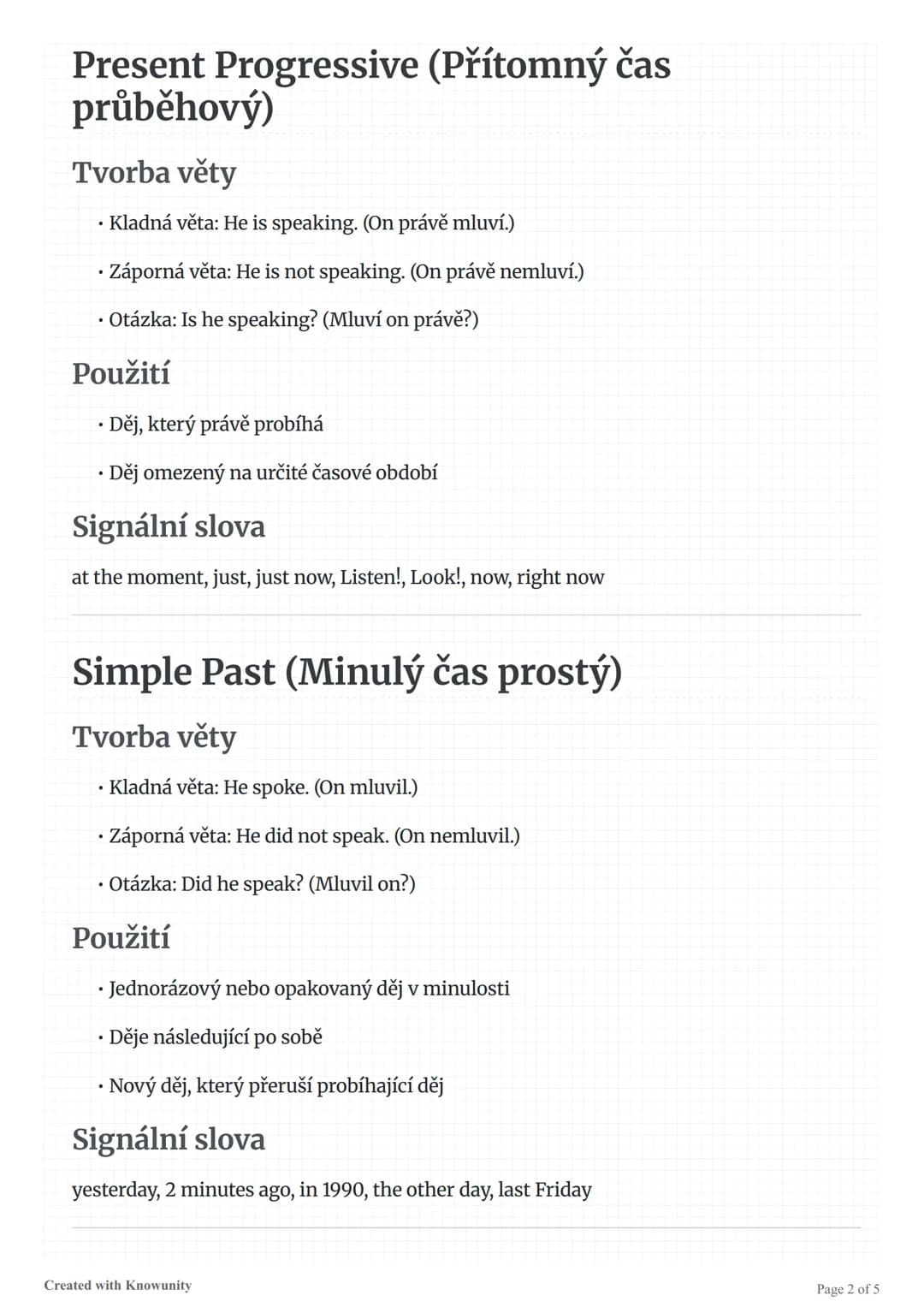 # Přehled anglických časů

Přehled a vysvětlení anglických časů včetně Simple Present, Present Progressive, Simple Past a dalších.

# Přehle
