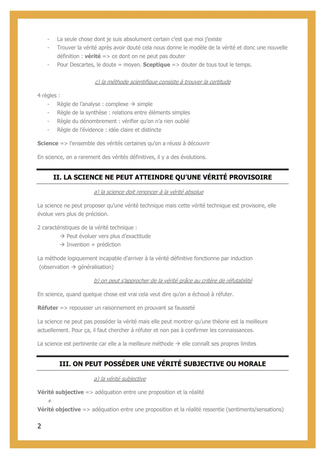 # 5 – SCIENCES ET VÉRITÉ

INTRODUCTION

Vérité => observations en contradiction avec notre théorie

Erreur => inadéquation entre une proposi