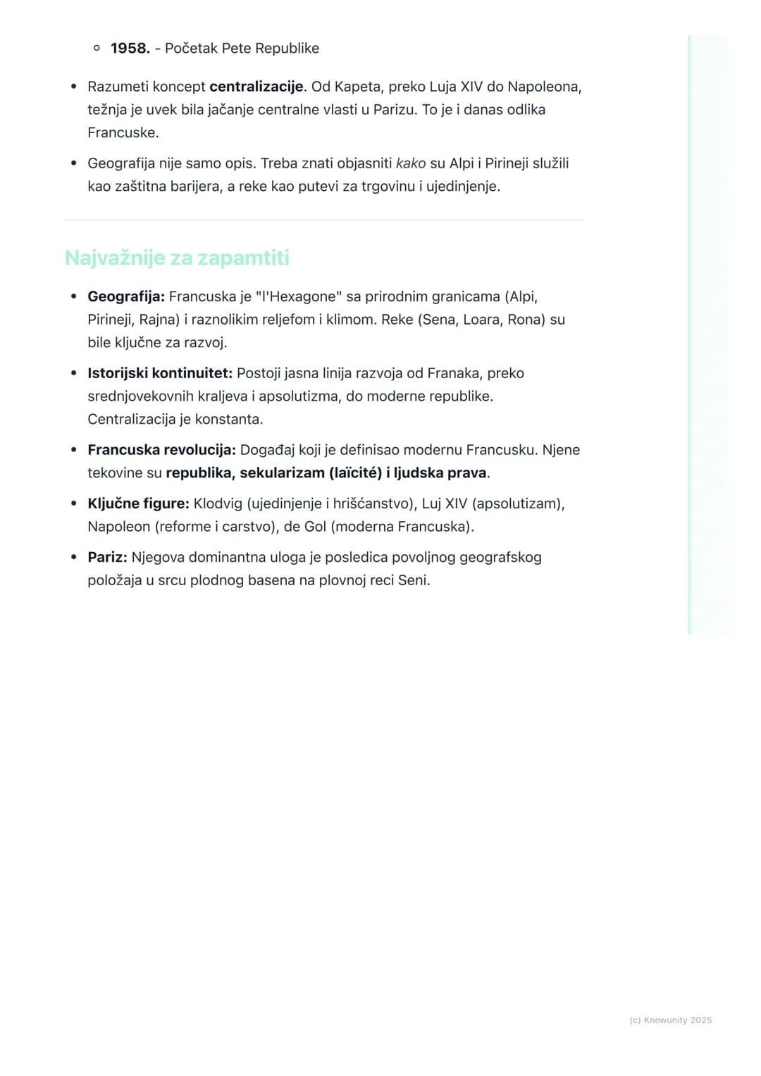 # Istorija i Geografija Francuske

Uvodni pregled.

Istorija i geografija Francuske su neraskidivo povezane. Geografski položaj, sa
izlaskom