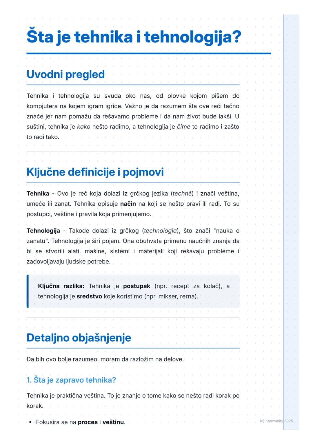 # Šta je tehnika i tehnologija?

Uvodni pregled

Tehnika i tehnologija su svuda oko nas, od olovke kojom pišem do
kompjutera na kojem igram 