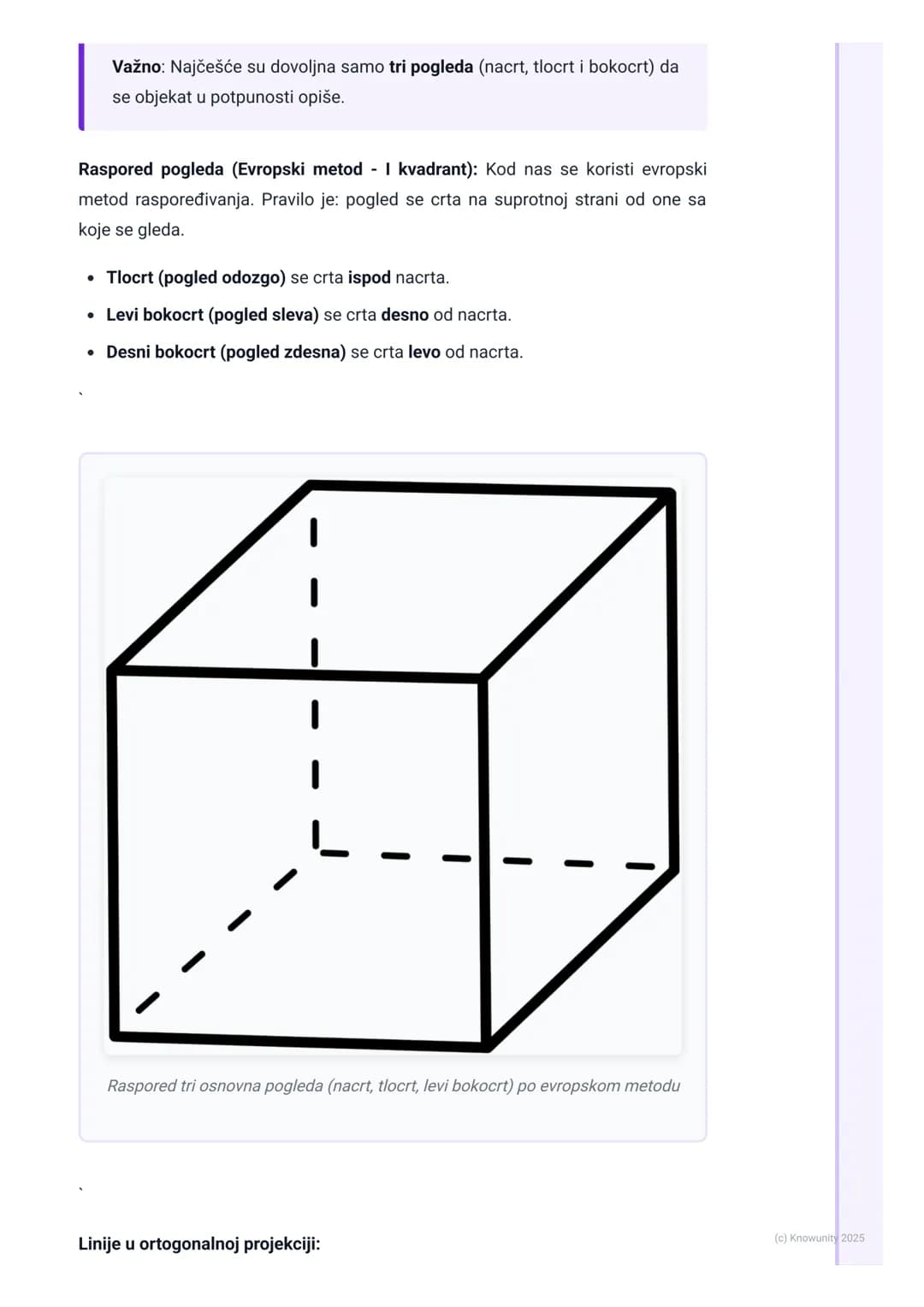# 1.2. Ortogonalna i izometrijska
projekcija

Uvod u projekcije

Projekcija je način na koji predstavljamo trodimenzionalne (3D) objekte na
