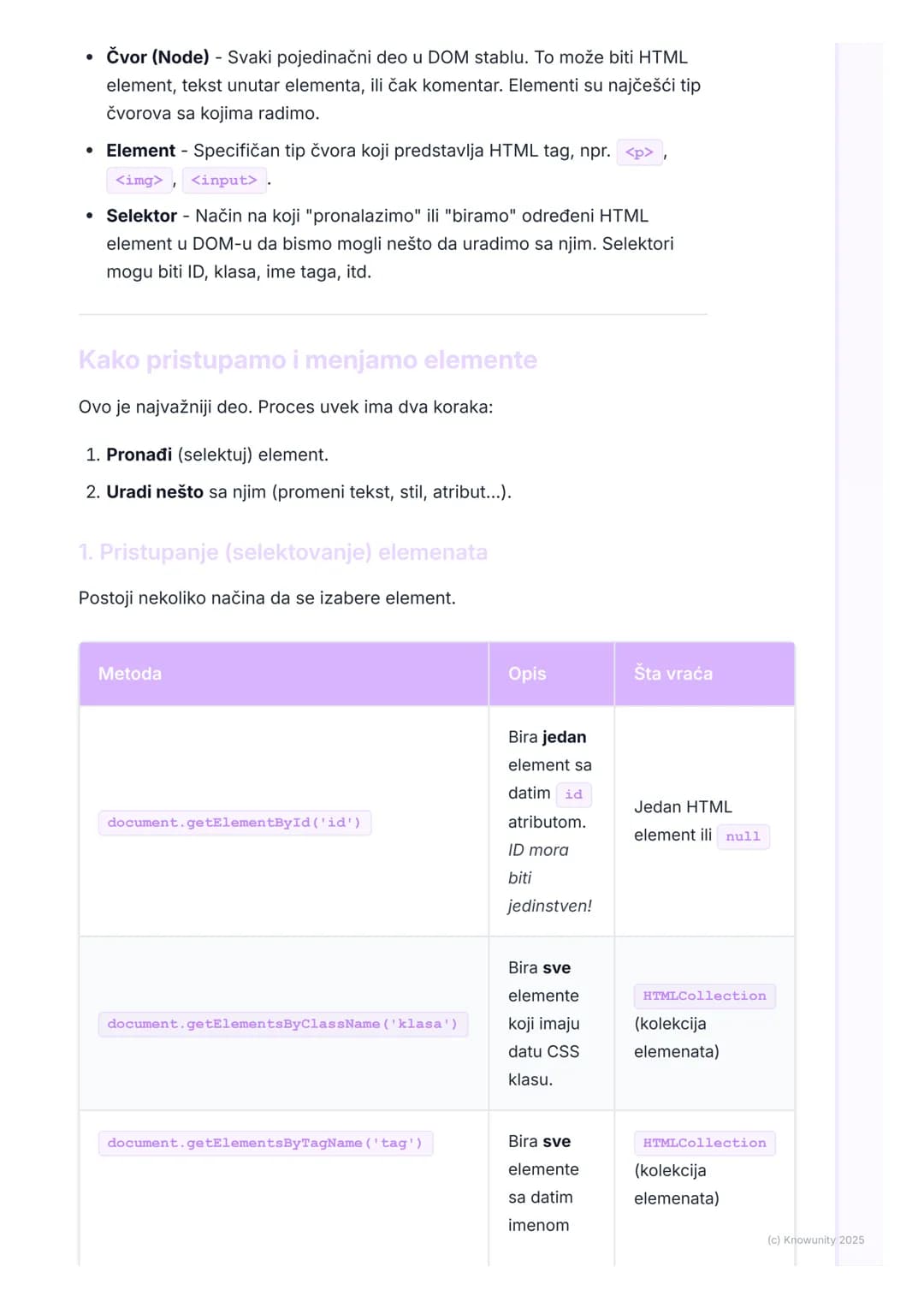 # JavaScript - manipulacija
DOM-om

Uvod u DOM i zašto je važan

JavaScript nam omogućava da veb stranice budu interaktivne. Da bi to
mogao 