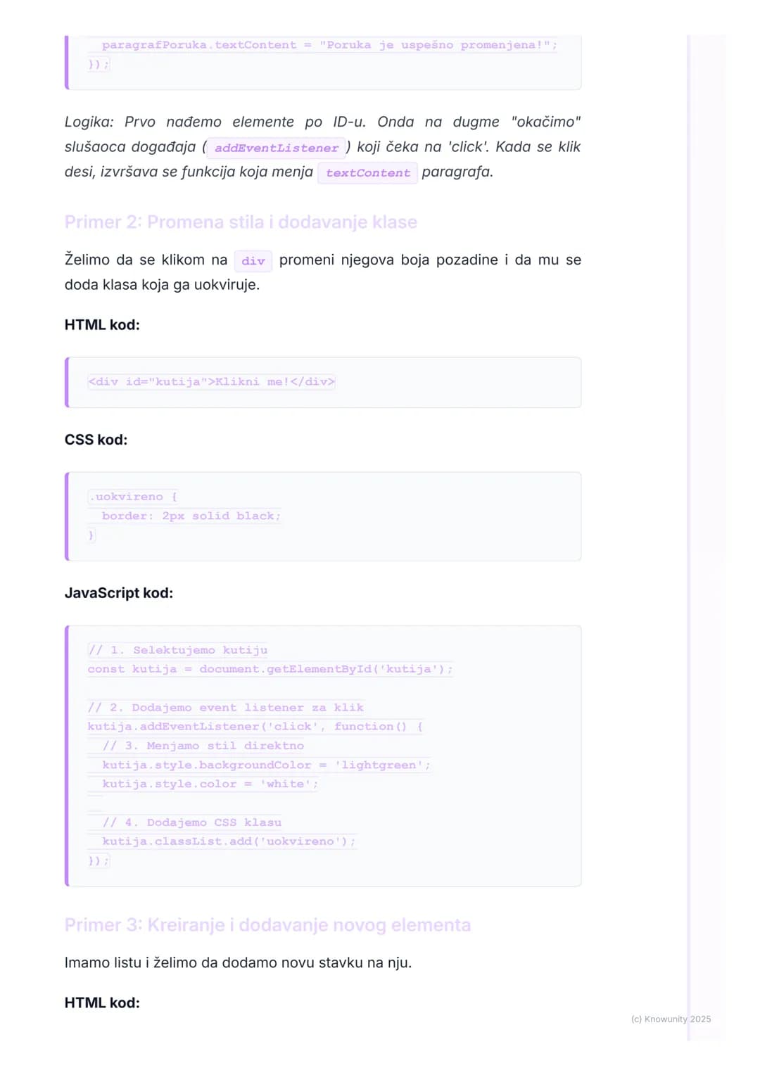 # JavaScript - manipulacija
DOM-om

Uvod u DOM i zašto je važan

JavaScript nam omogućava da veb stranice budu interaktivne. Da bi to
mogao 