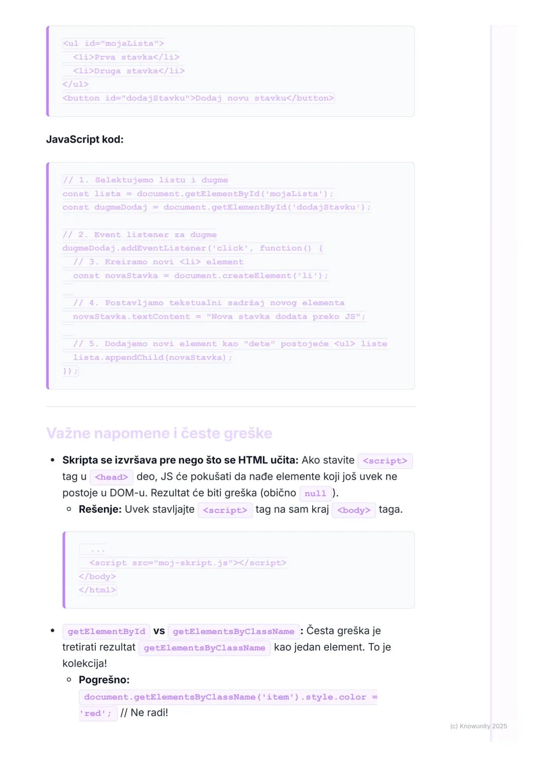 # JavaScript - manipulacija
DOM-om

Uvod u DOM i zašto je važan

JavaScript nam omogućava da veb stranice budu interaktivne. Da bi to
mogao 
