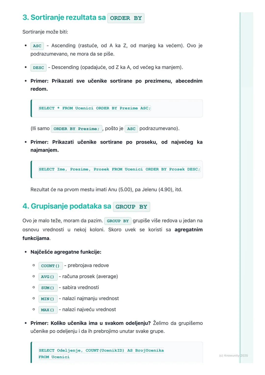 # SQL - upiti za preuzimanje
podataka (SELECT)

Uvod u preuzimanje podataka (SELECT)

SQL (Structured Query Language) je jezik koji koristim
