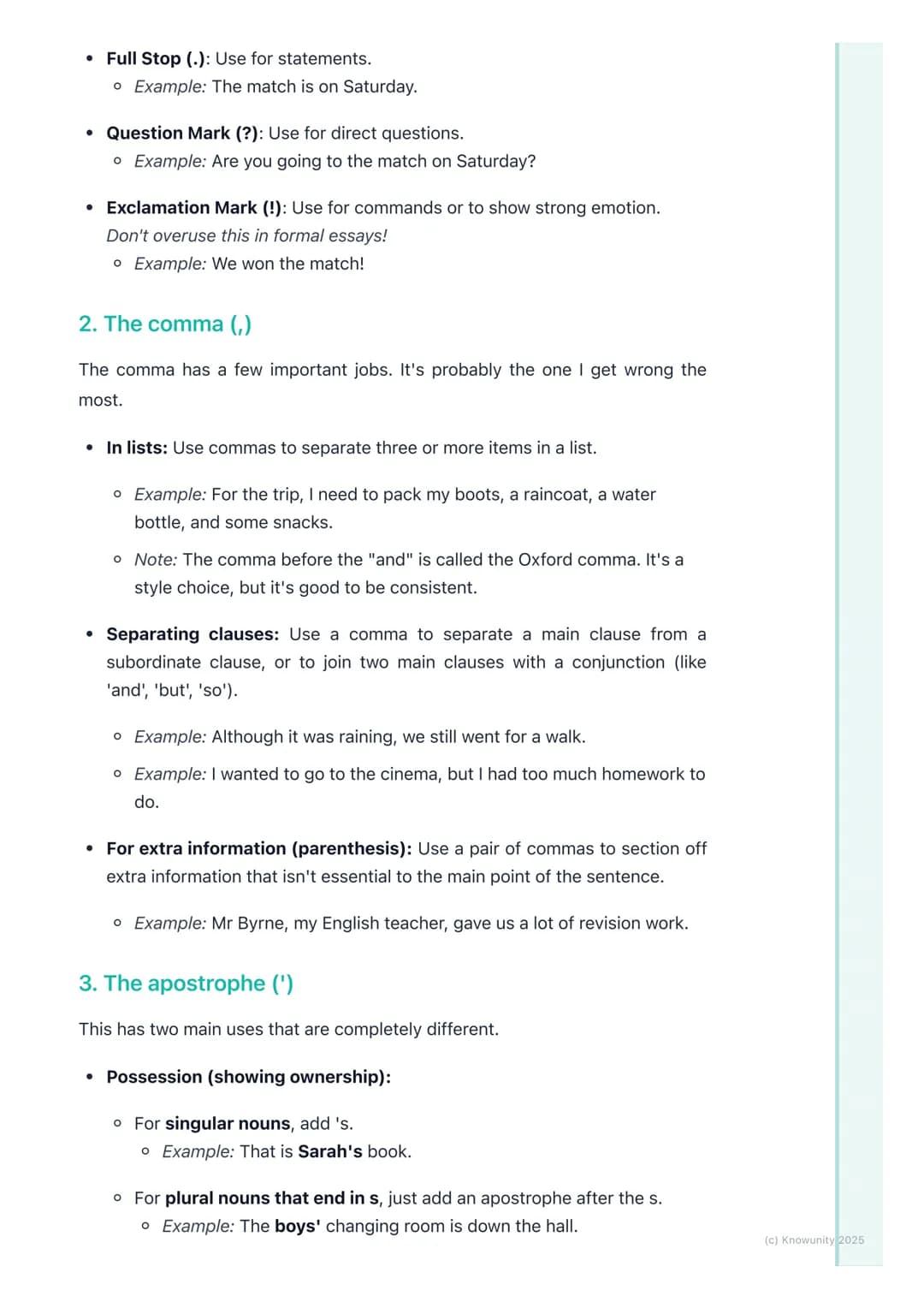 # Punctuation

An introduction to punctuation

Punctuation is basically the set of marks we use to make our writing clear and
easy to unders