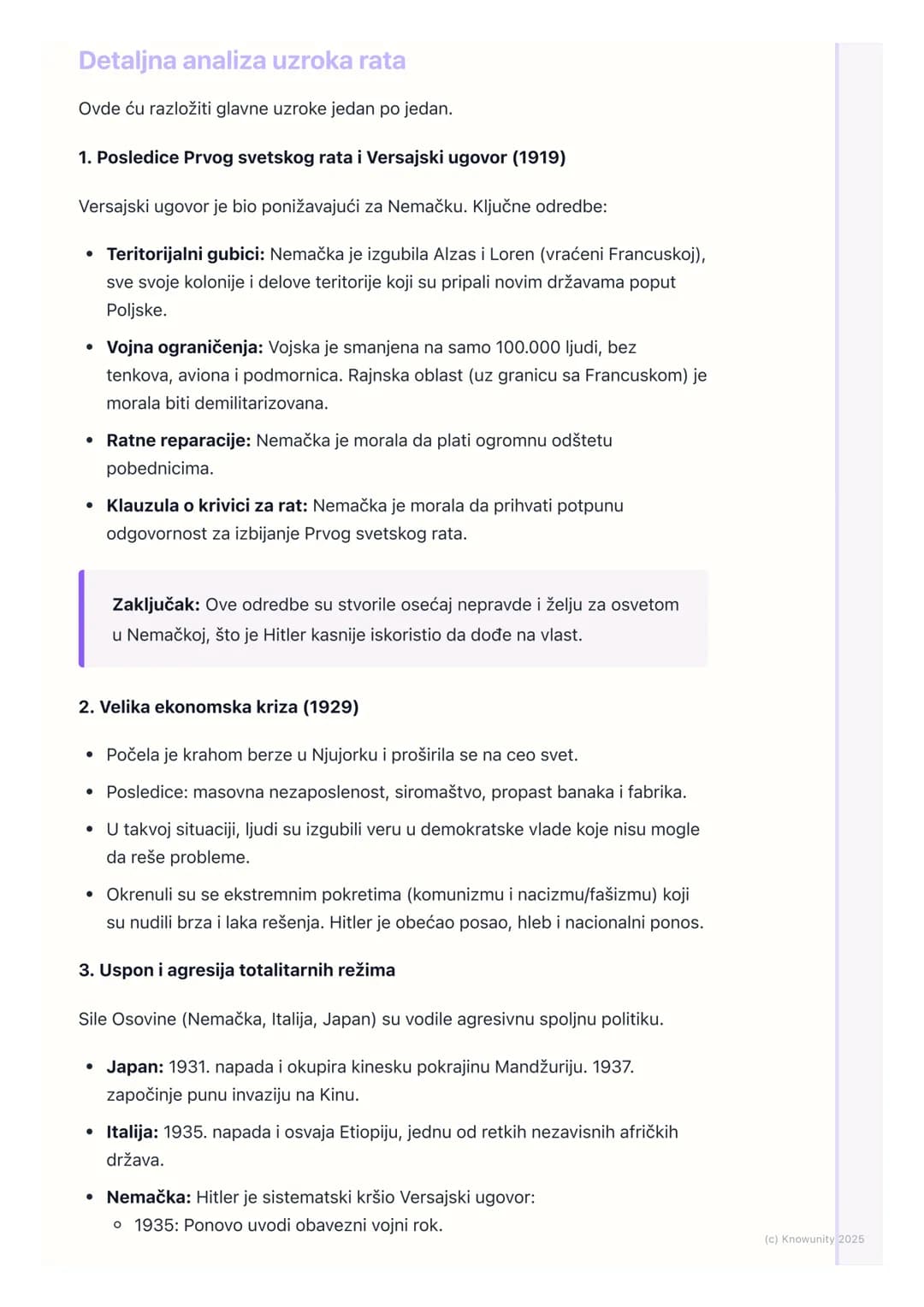 # Uzroci i povod rata

Uvod u uzroke rata

Drugi svetski rat nije počeo iznenada. Bio je posledica mnogih problema koji su
se gomilali godin