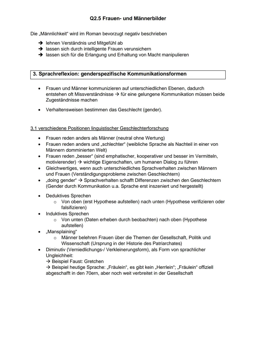 # Q2.5 Frauen- und Männerbilder

# 1. Frauen- und Männerbilder in der Literatur

## 1.1 Begriffe

Patriarchat (Vaterherrschaft) → Gesellscha