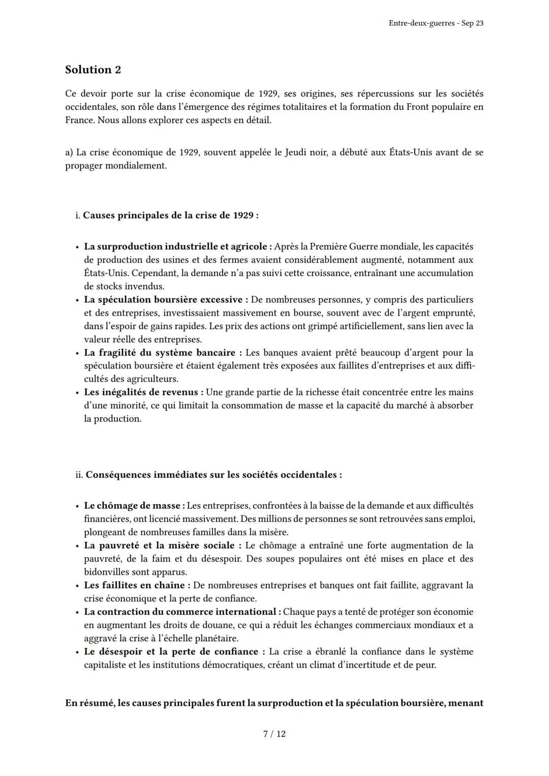 # Entre-deux-guerres

Généré par Knowunity.fr - Sep 23

Description: Cet examen couvre l'Entre-deux-guerres, les démocraties fragilisées et 