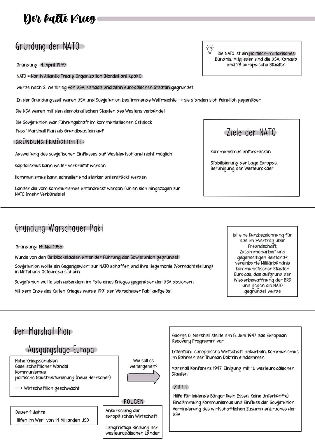 # Der kalte Krieg
## Gründung der NATO
Gründung 4. April 1949
NATO = North Atlantic Treaty Organization (Nordatlantikpakt)
wurde nach 2.