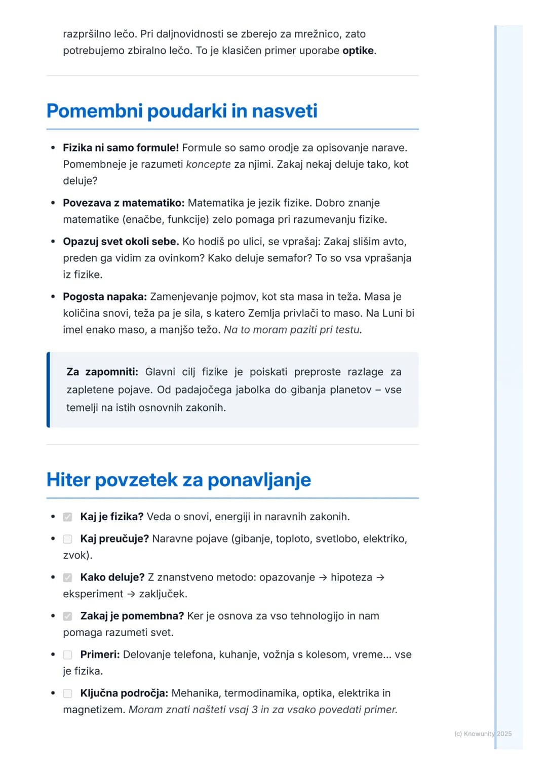 # Kaj je fizika?
## Kaj je fizika?
Fizika je temeljna naravoslovna veda. Ukvarja se s preučevanjem naravnih
pojavov, da bi razumeli, kako