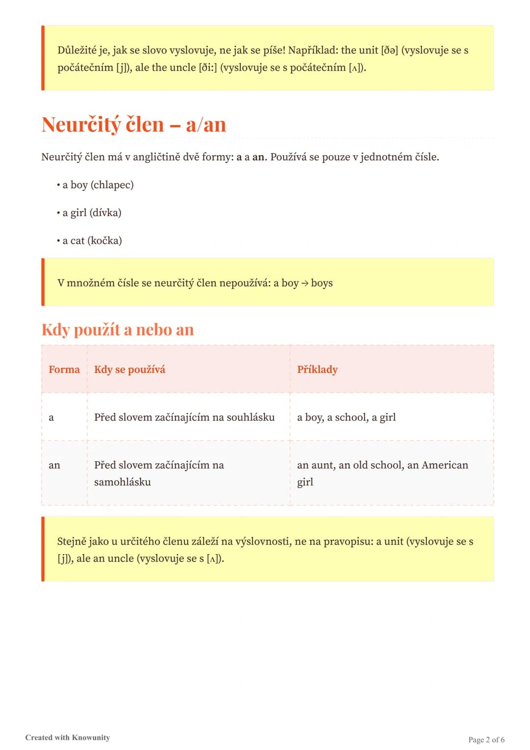 # Členy v angličtině
Vysvětlení určitého členu (the) a neurčitého členu (a/an) v angličtině, jejich použití a
výslovnost.
# Členy v anglič