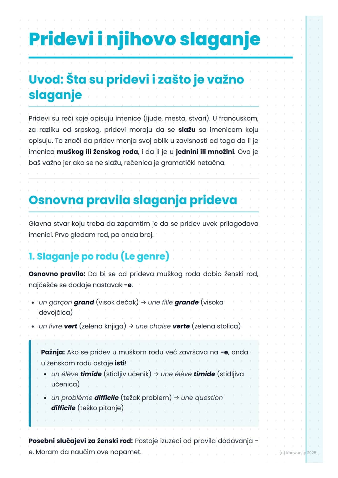 # Pridevi i njihovo slaganje
Uvod: Šta su pridevi i zašto je važno
slaganje
Pridevi su reči koje opisuju imenice (ljude, mesta, stvari). U