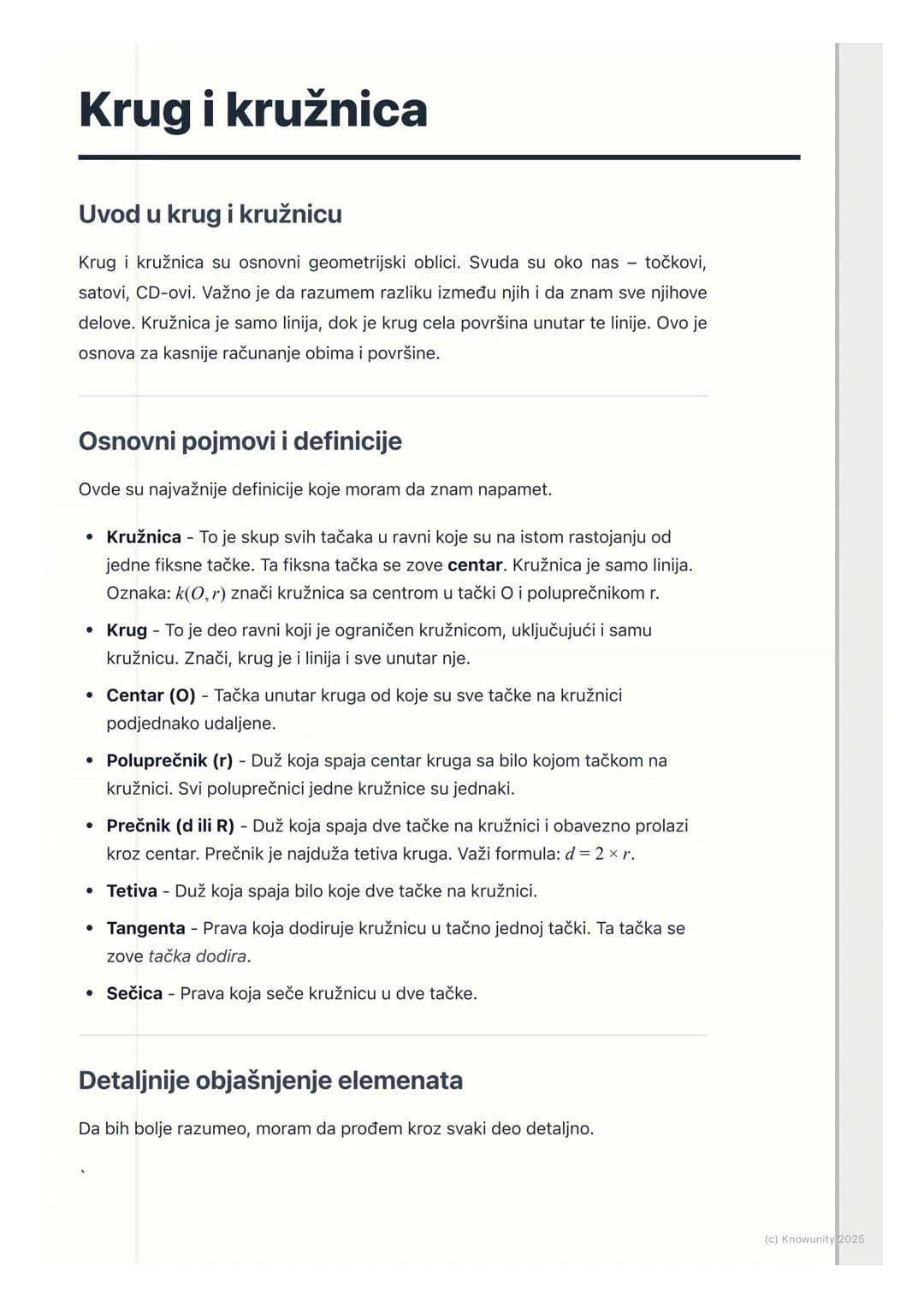 # Krug i kružnica
Uvod u krug i kružnicu
Krug i kružnica su osnovni geometrijski oblici. Svuda su oko nas točkovi,
satovi, CD-ovi. Važno j