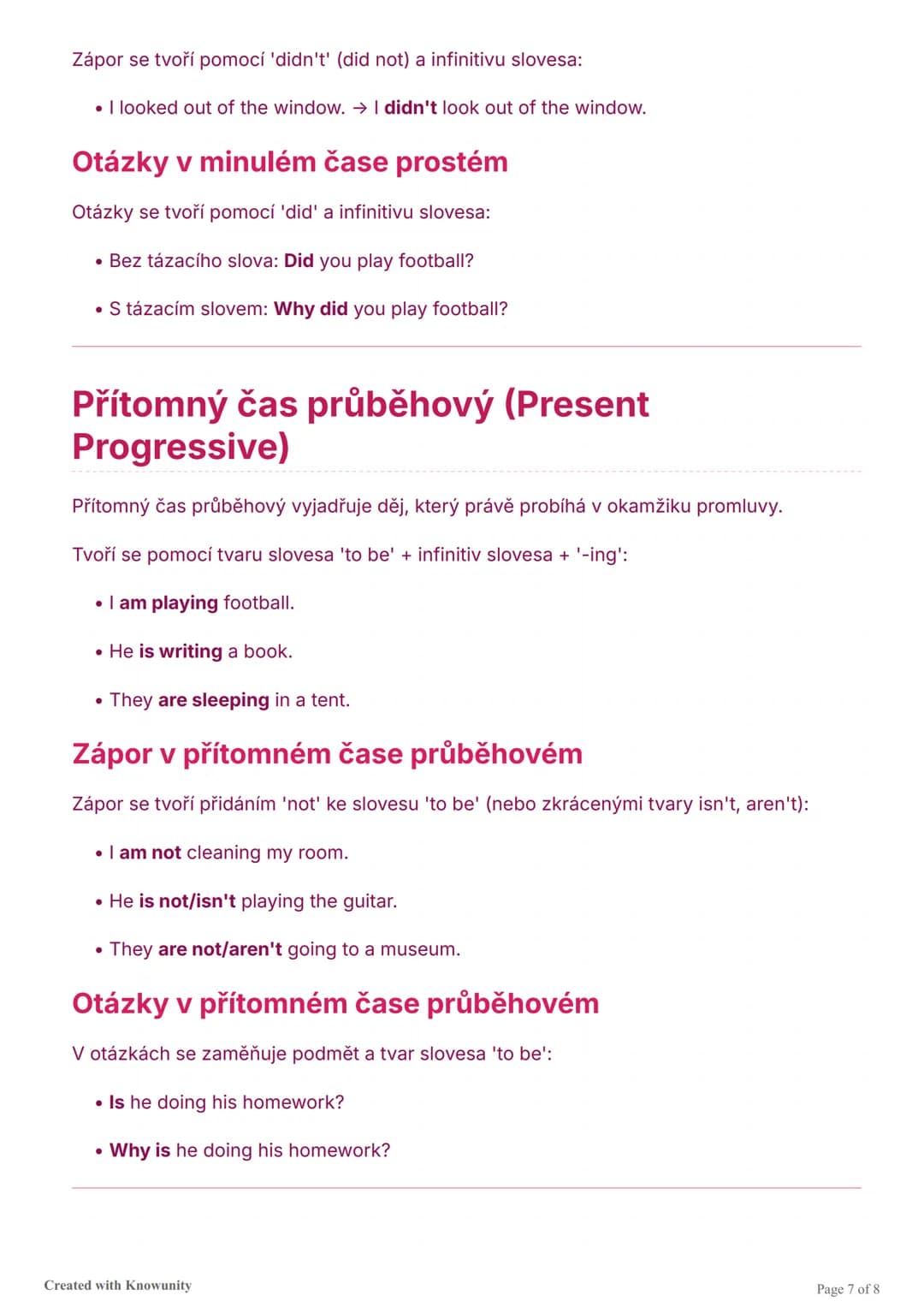 # Shrnutí základů anglické gramatiky pro 5. třídu
Přehled základních gramatických struktur a časů v angličtině pro žáky 5. třídy. Obsahuje