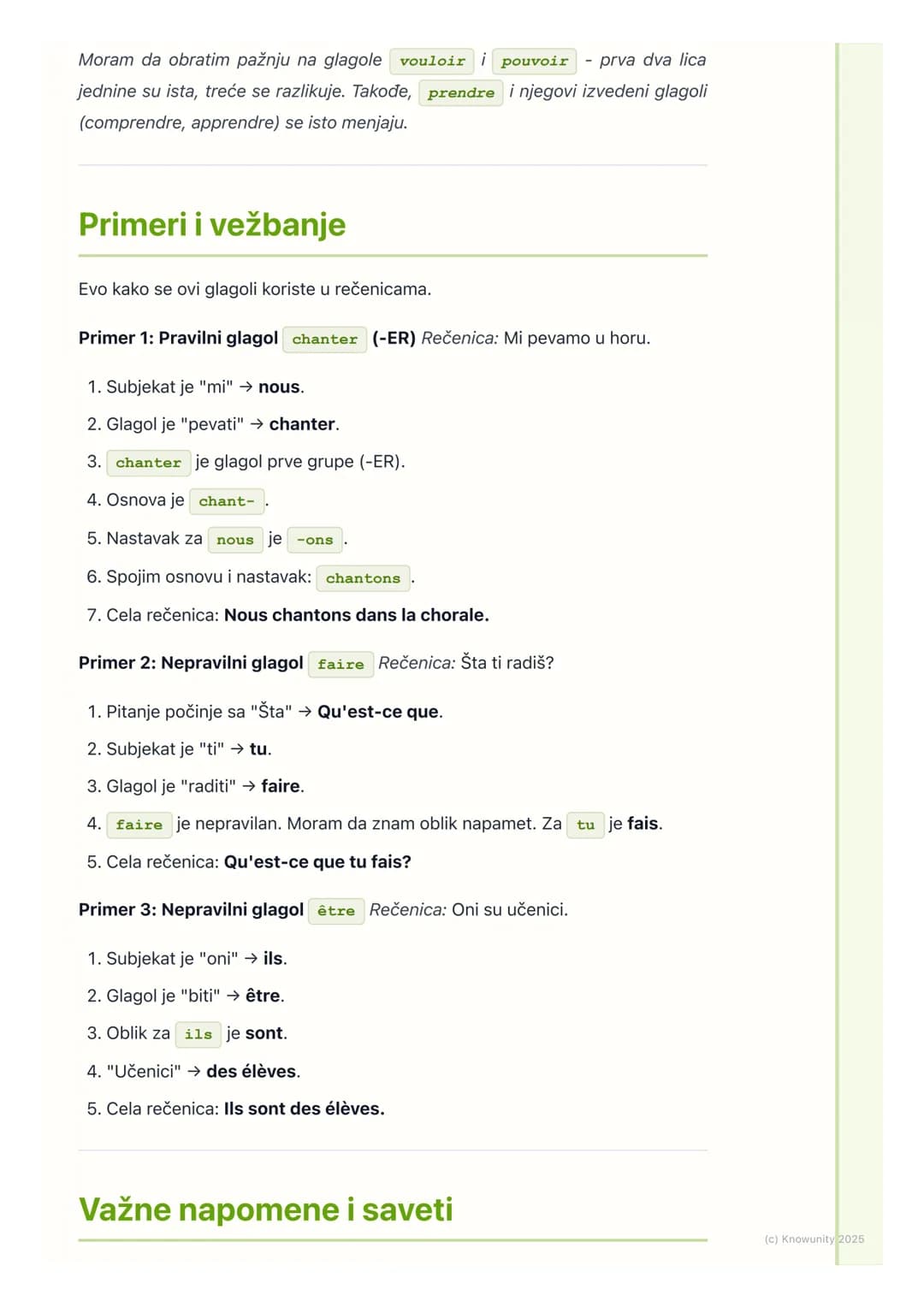 # Glagoli u prezentu
Uvod u prezent
Prezent (le présent) je sadašnje vreme. Koristimo ga da kažemo šta se dešava
sada, šta se dešava uopšt