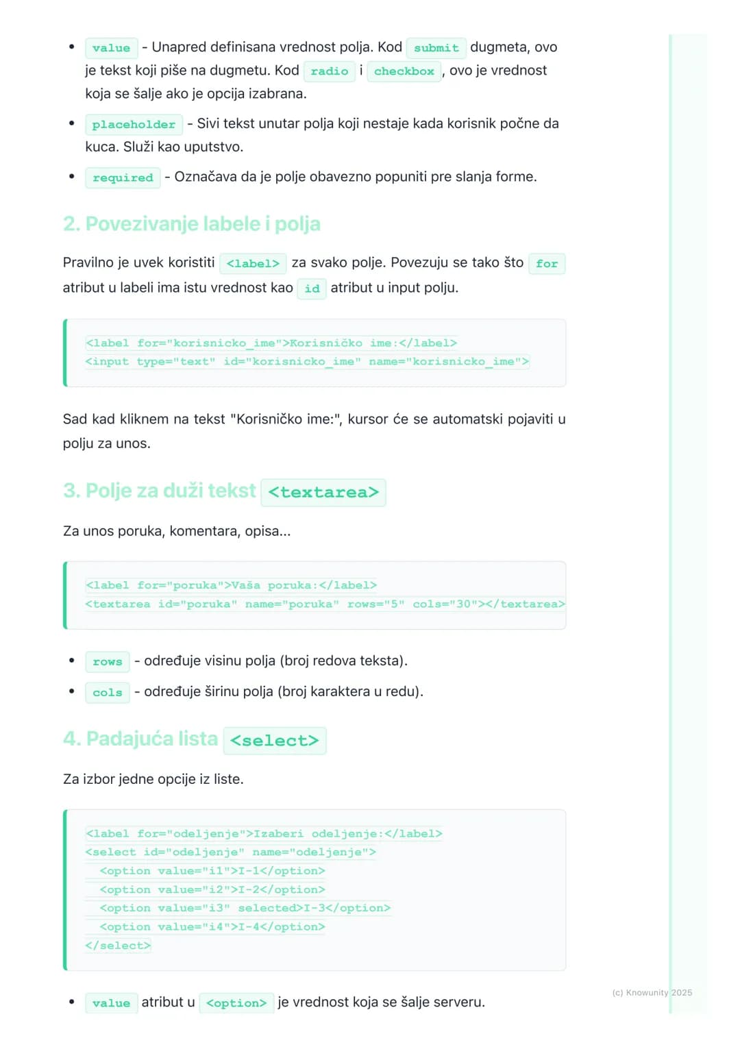 # HTML-forme
Uvod u HTML forme
HTML forme (obrasci) su ključni deo interaktivnih veb stranica. Služe za
prikupljanje podataka od korisnika