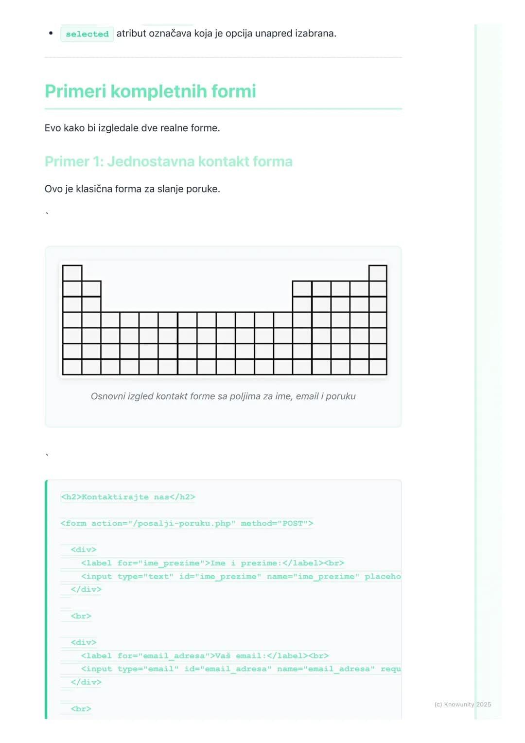# HTML-forme
Uvod u HTML forme
HTML forme (obrasci) su ključni deo interaktivnih veb stranica. Služe za
prikupljanje podataka od korisnika
