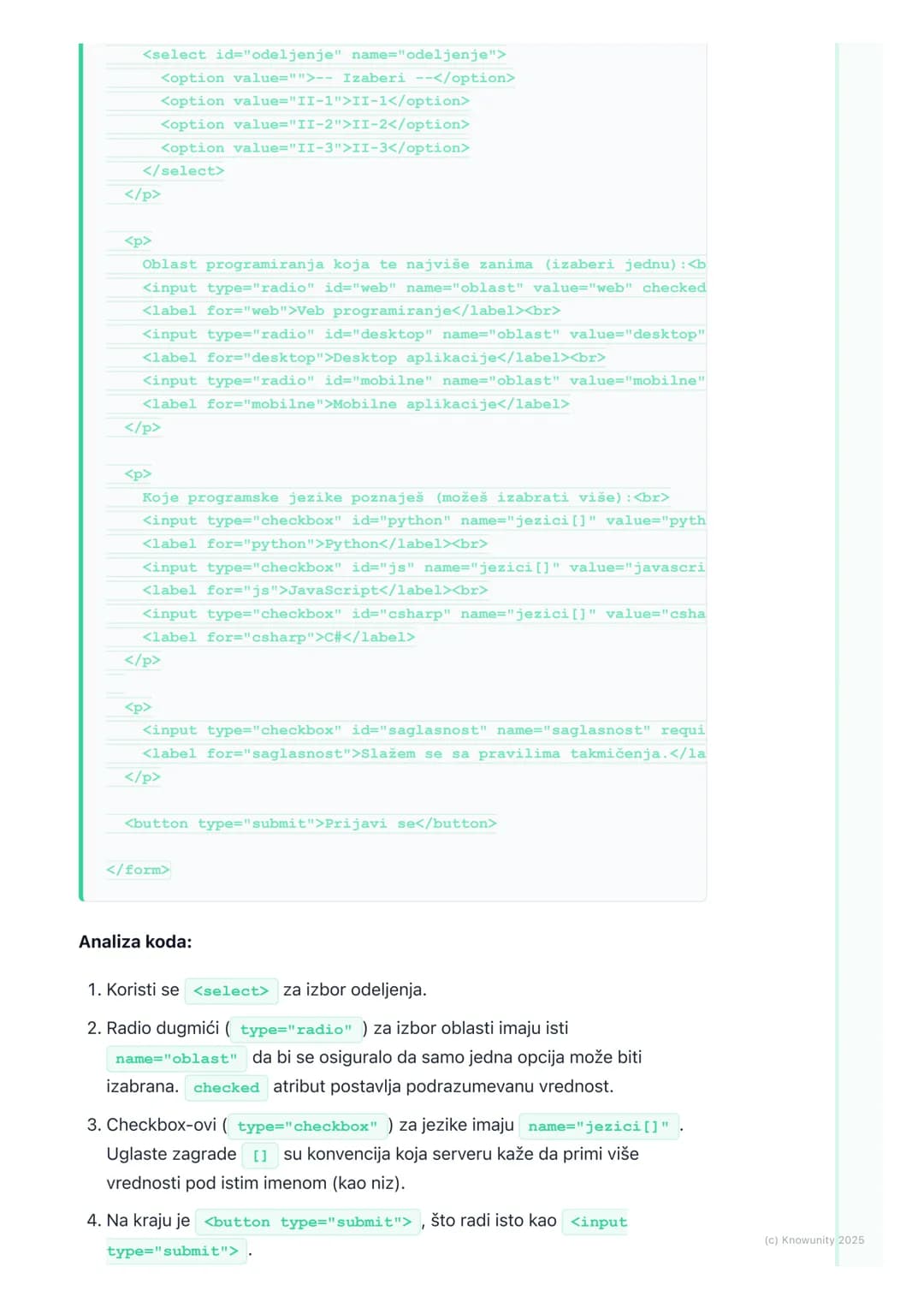 # HTML-forme
Uvod u HTML forme
HTML forme (obrasci) su ključni deo interaktivnih veb stranica. Služe za
prikupljanje podataka od korisnika