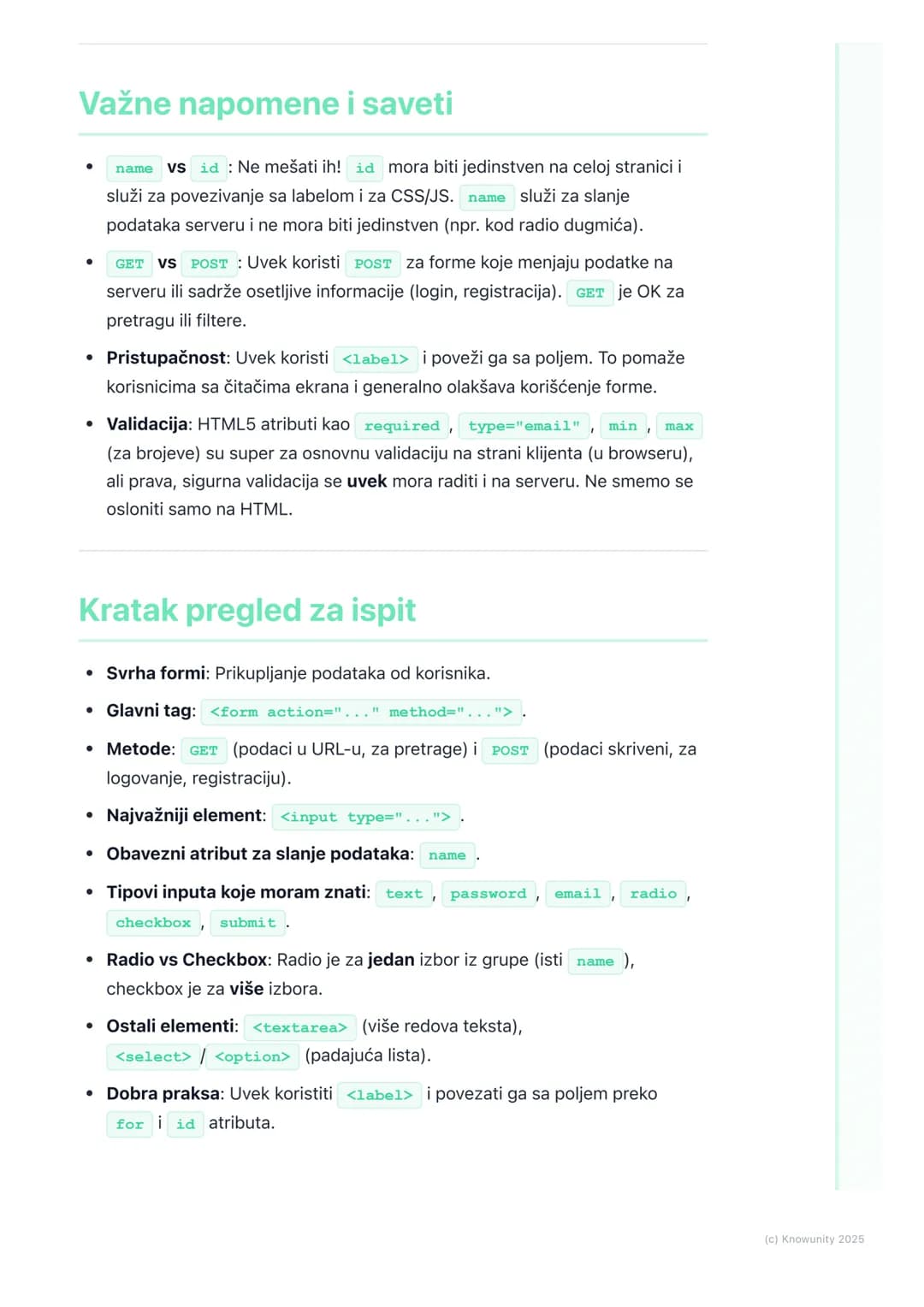 # HTML-forme
Uvod u HTML forme
HTML forme (obrasci) su ključni deo interaktivnih veb stranica. Služe za
prikupljanje podataka od korisnika