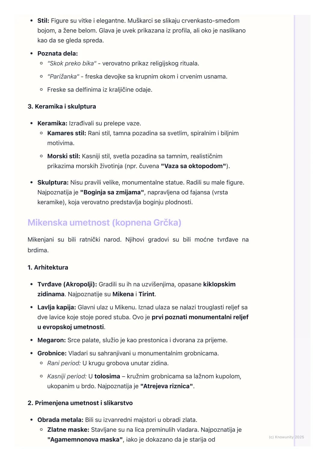 # Umetnost Egejskih kultura
Uvod u Egejske kulture
Egejska umetnost se razvijala u bronzanom dobu (oko 3000-1100. p.n.e.) na
ostrvima i ob