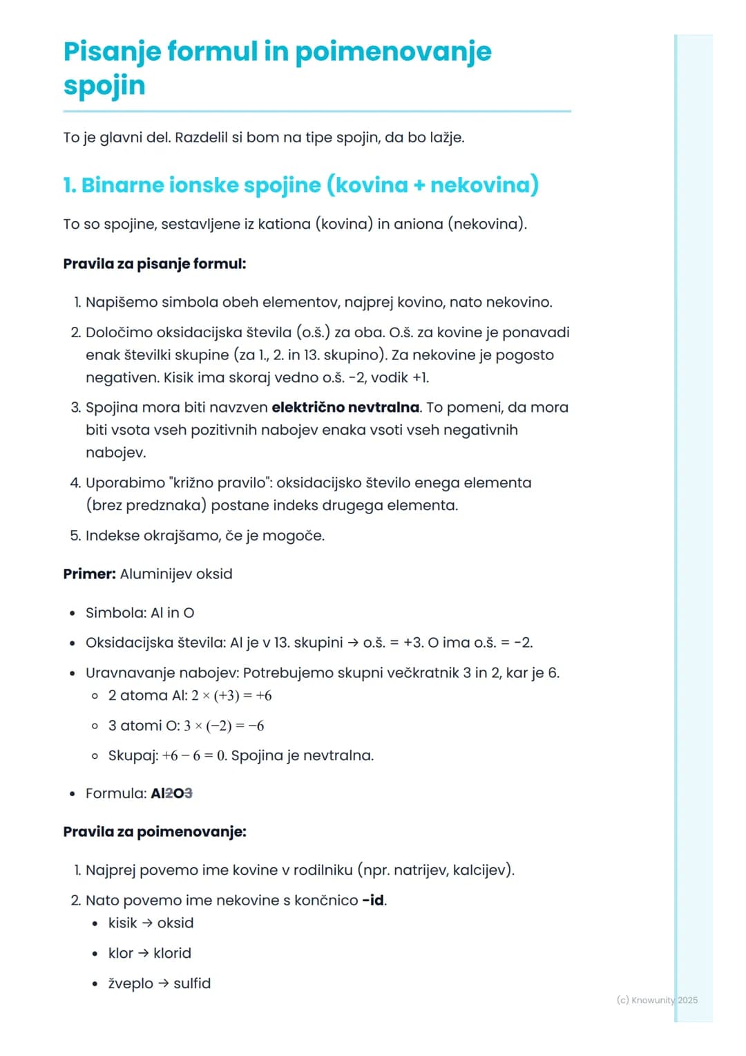# Kemijske formule in
poimenovanje
Uvod v kemijske formule
Kemijske formule so kot abeceda v kemiji. Z njimi na kratek in enostaven
način