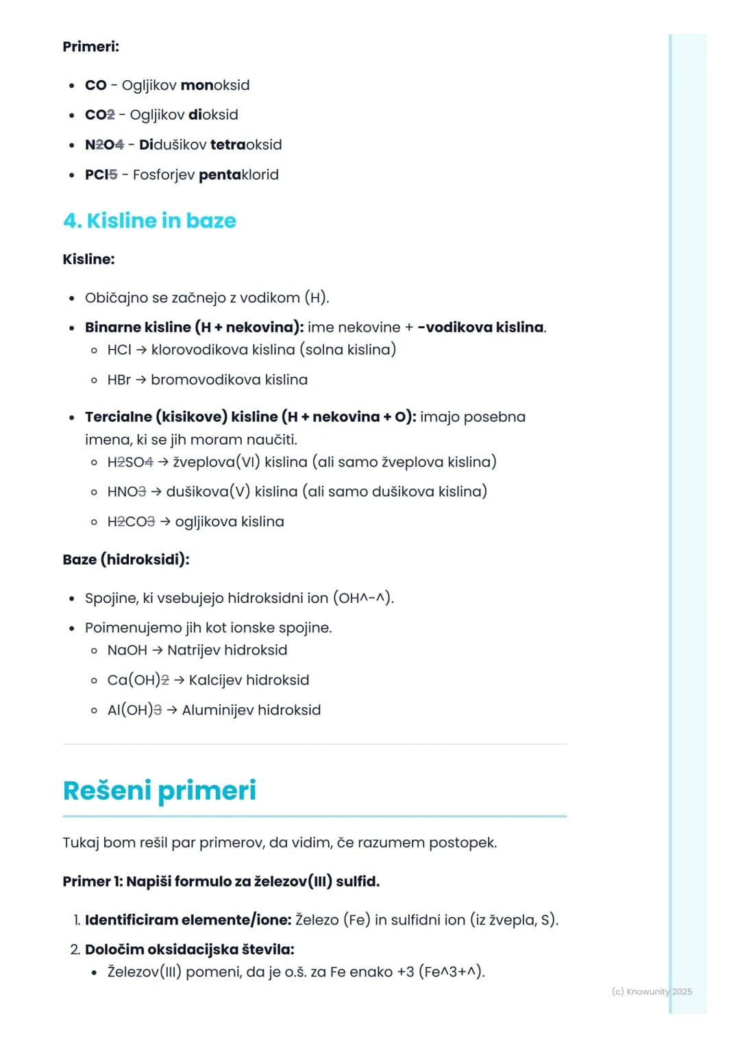 # Kemijske formule in
poimenovanje
Uvod v kemijske formule
Kemijske formule so kot abeceda v kemiji. Z njimi na kratek in enostaven
način